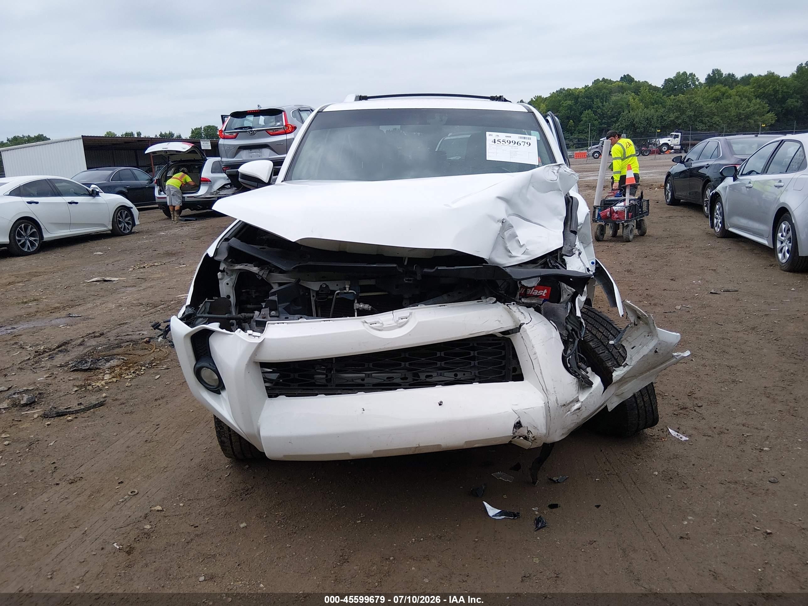 2015 Toyota 4runner Sr5 White vin: JTEBU5JR1F5252161