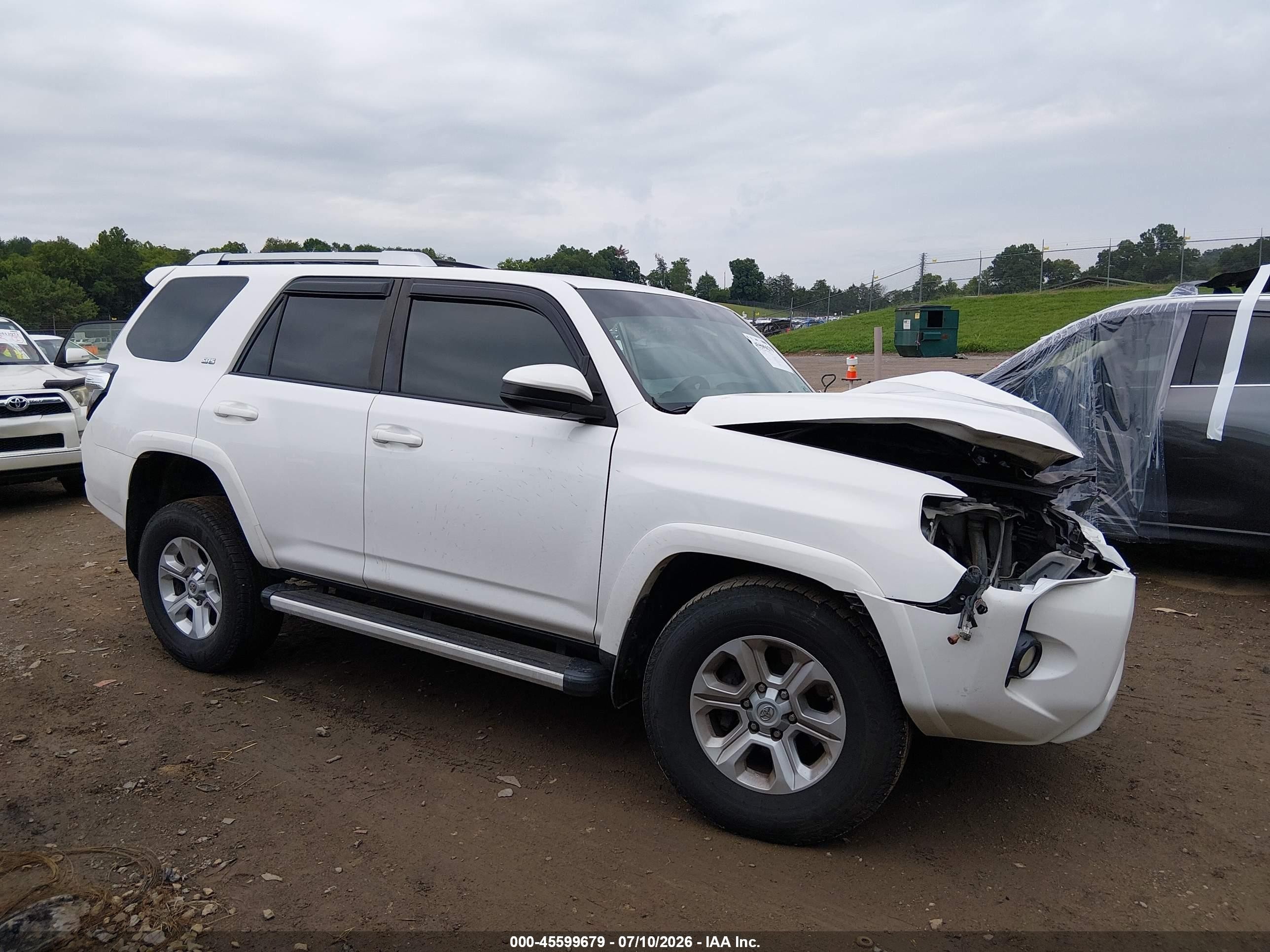 2015 Toyota 4runner Sr5 White vin: JTEBU5JR1F5252161