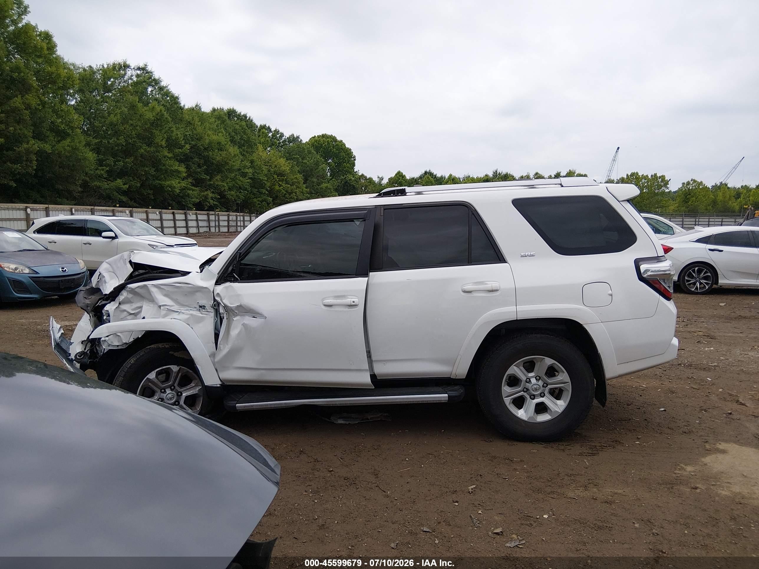 2015 Toyota 4runner Sr5 White vin: JTEBU5JR1F5252161