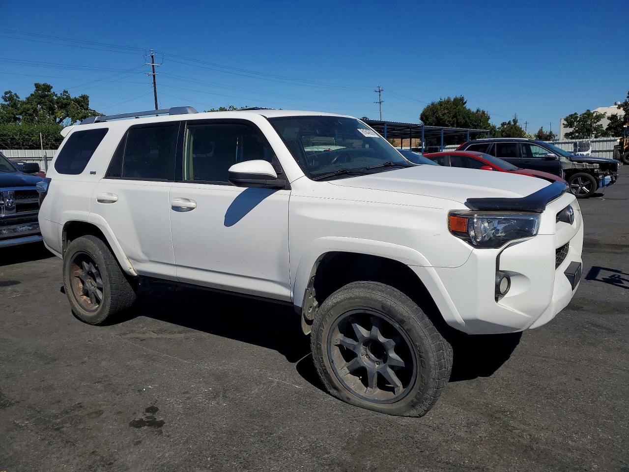 2015 Toyota 4runner Sr5 White vin: JTEBU5JR1F5274225