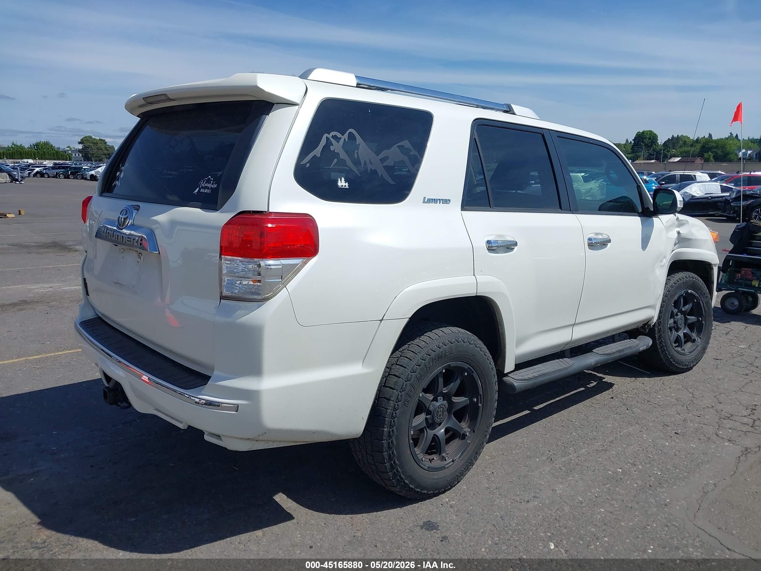 2010 Toyota 4runner Limited V6 White vin: JTEBU5JR2A5000198