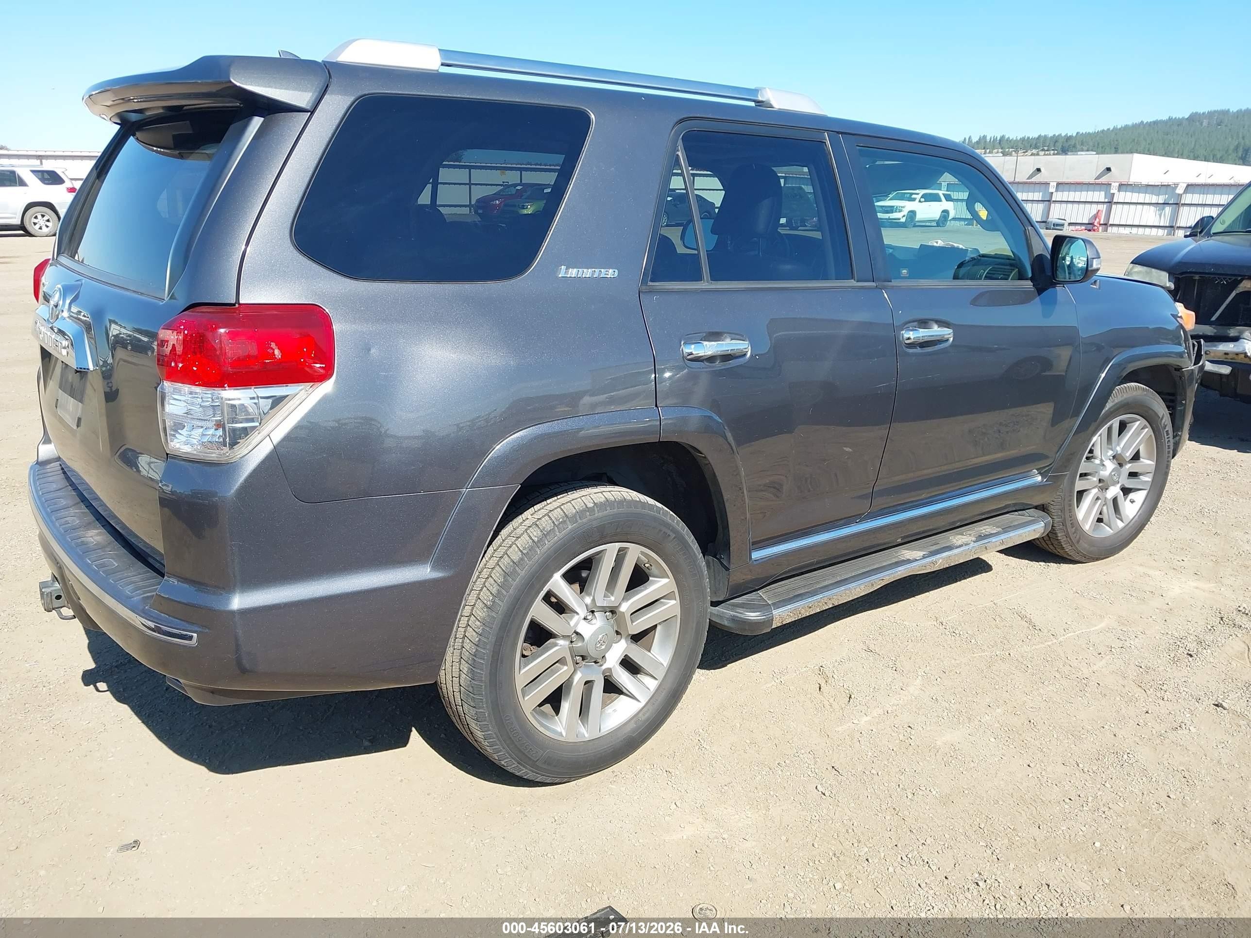 2010 Toyota 4runner Limited V6 Gray vin: JTEBU5JR2A5002386