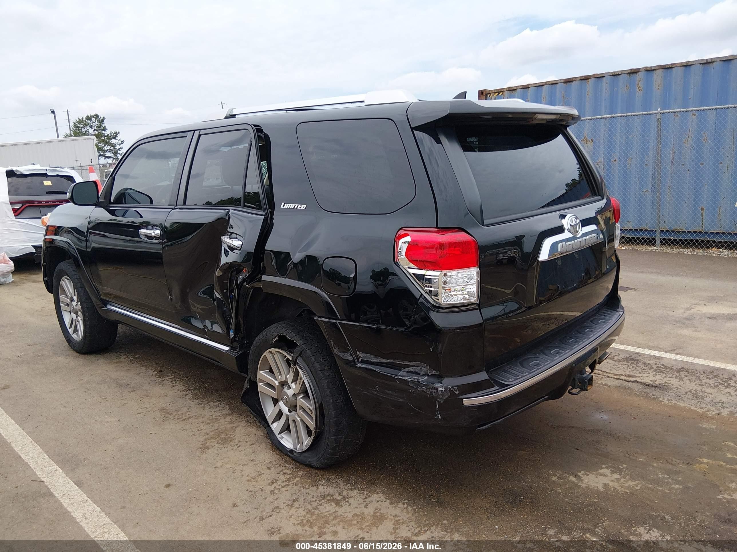 2012 Toyota 4runner Limited Black vin: JTEBU5JR2C5083022