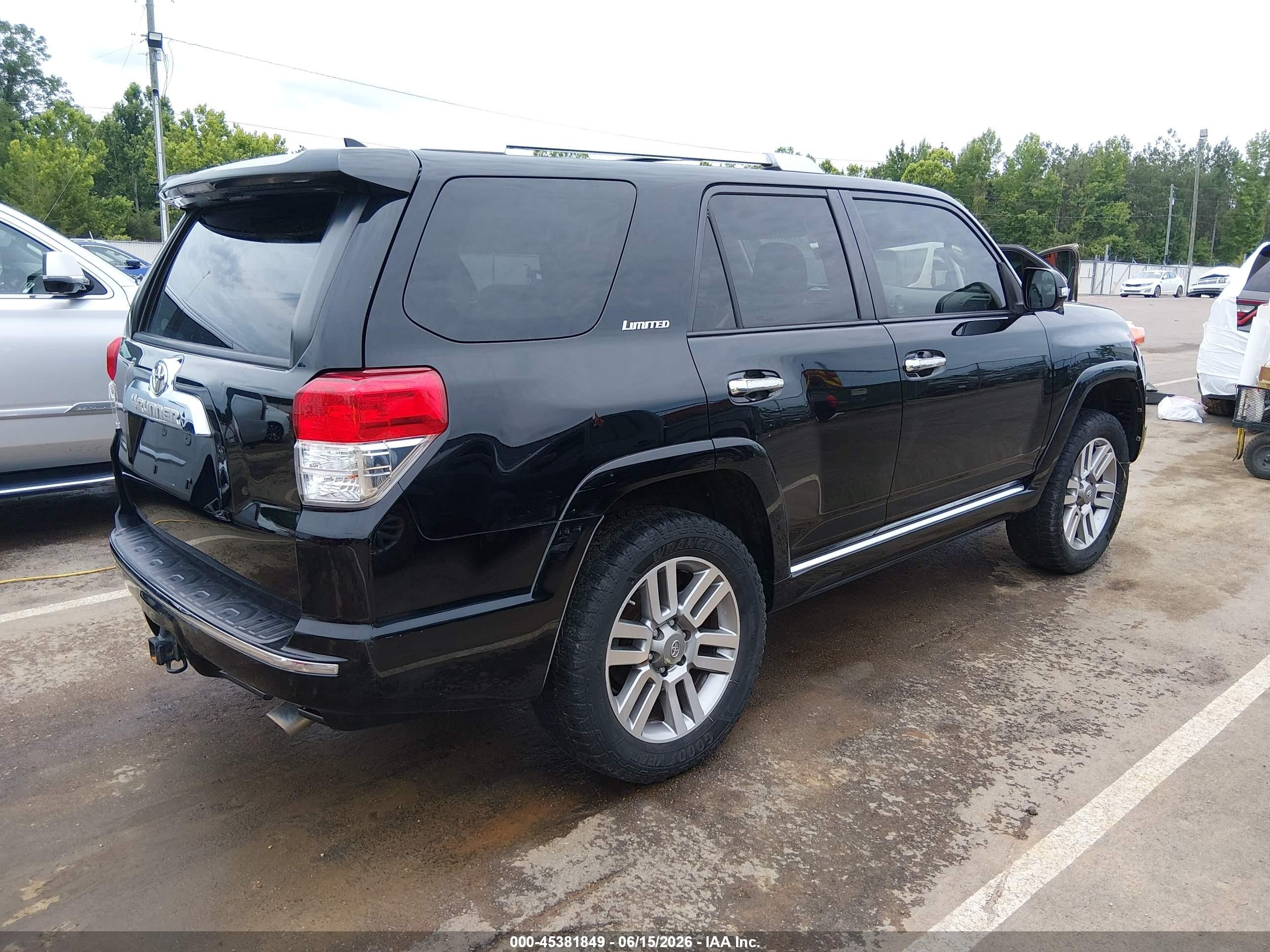 2012 Toyota 4runner Limited Black vin: JTEBU5JR2C5083022