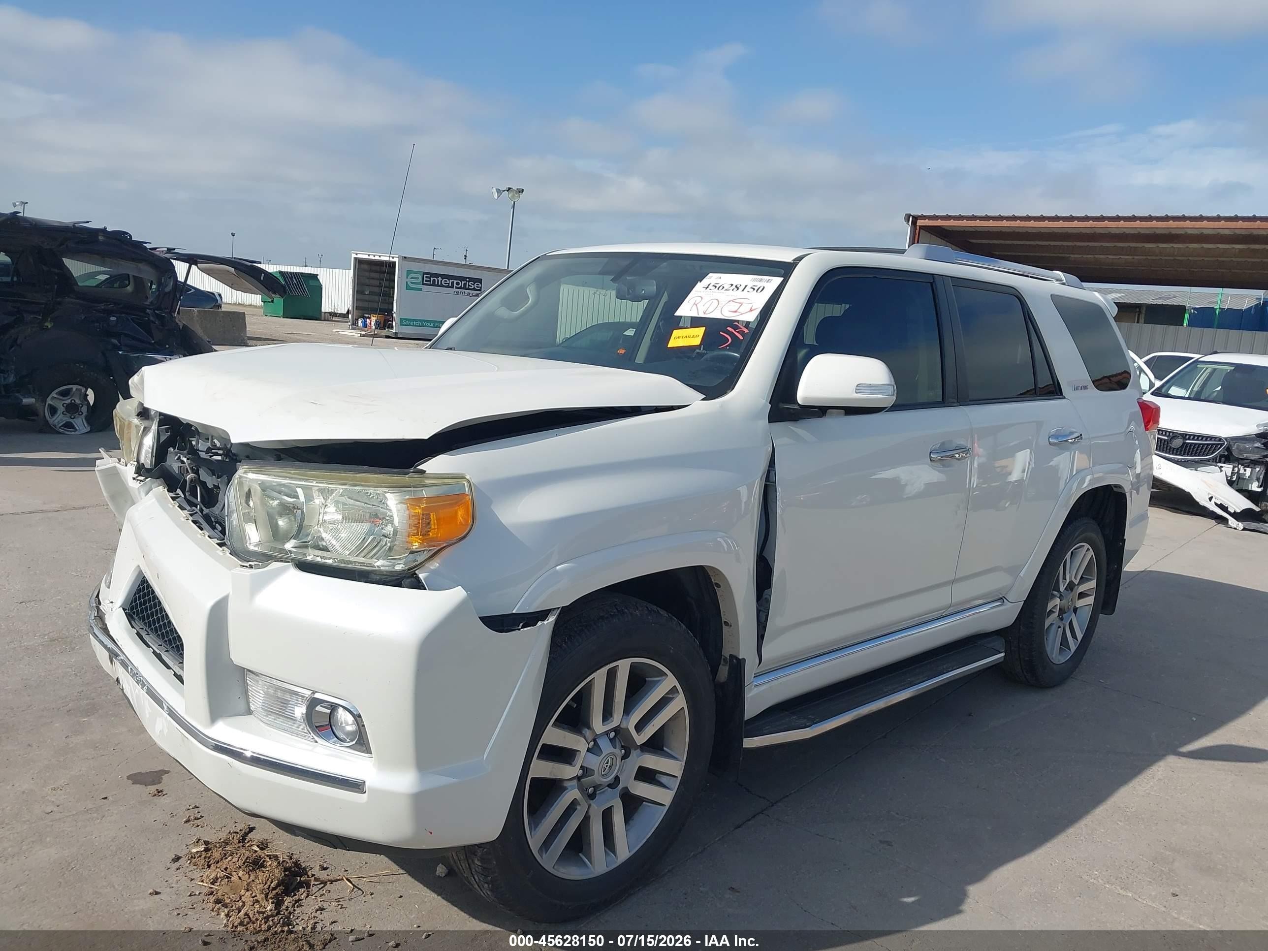 2013 Toyota 4runner Limited White vin: JTEBU5JR2D5114786