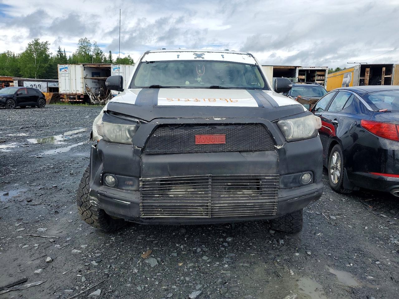 2013 Toyota 4runner Sr5 White vin: JTEBU5JR2D5120538