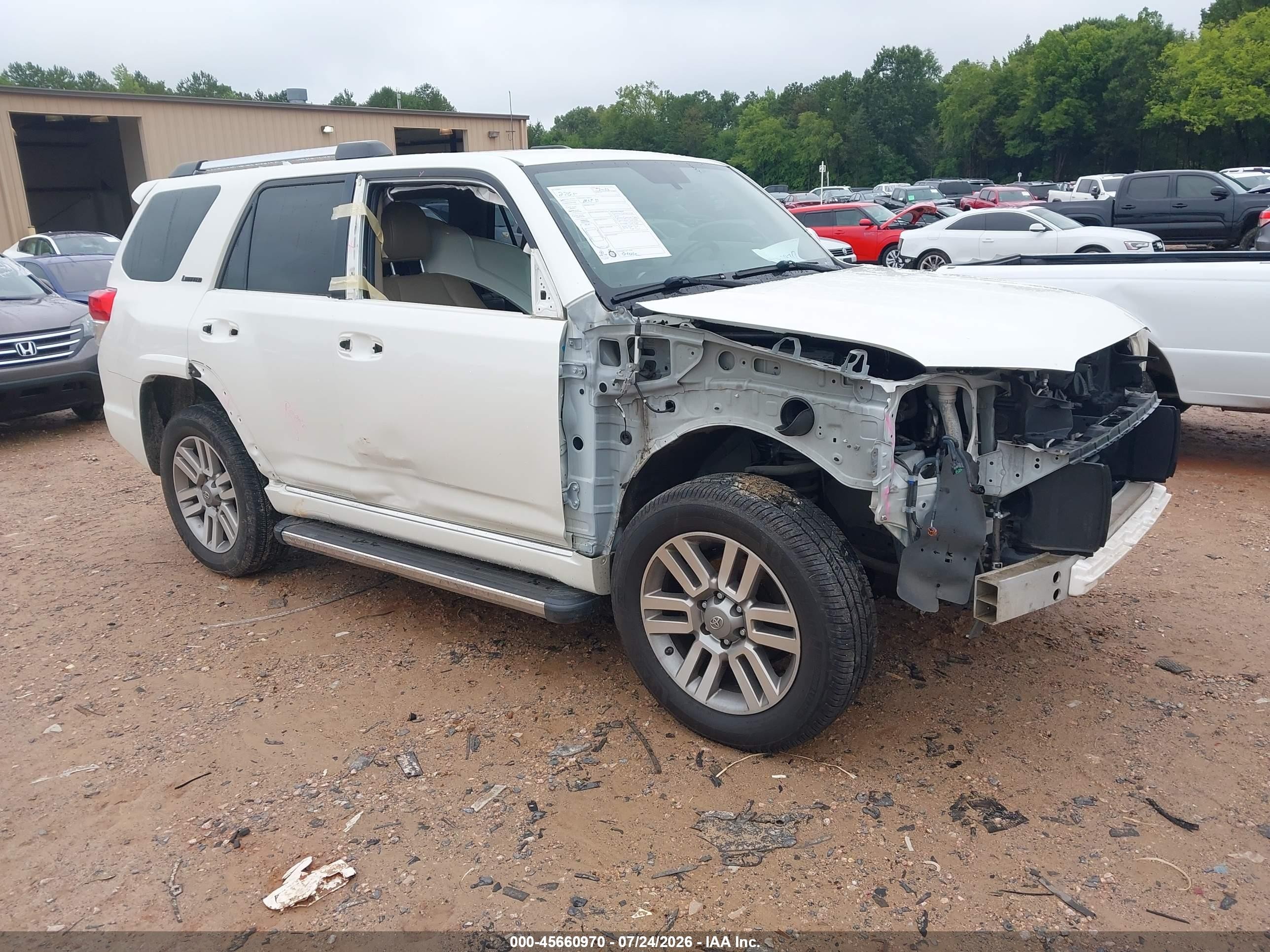 2013 Toyota 4runner Limited White vin: JTEBU5JR2D5138876