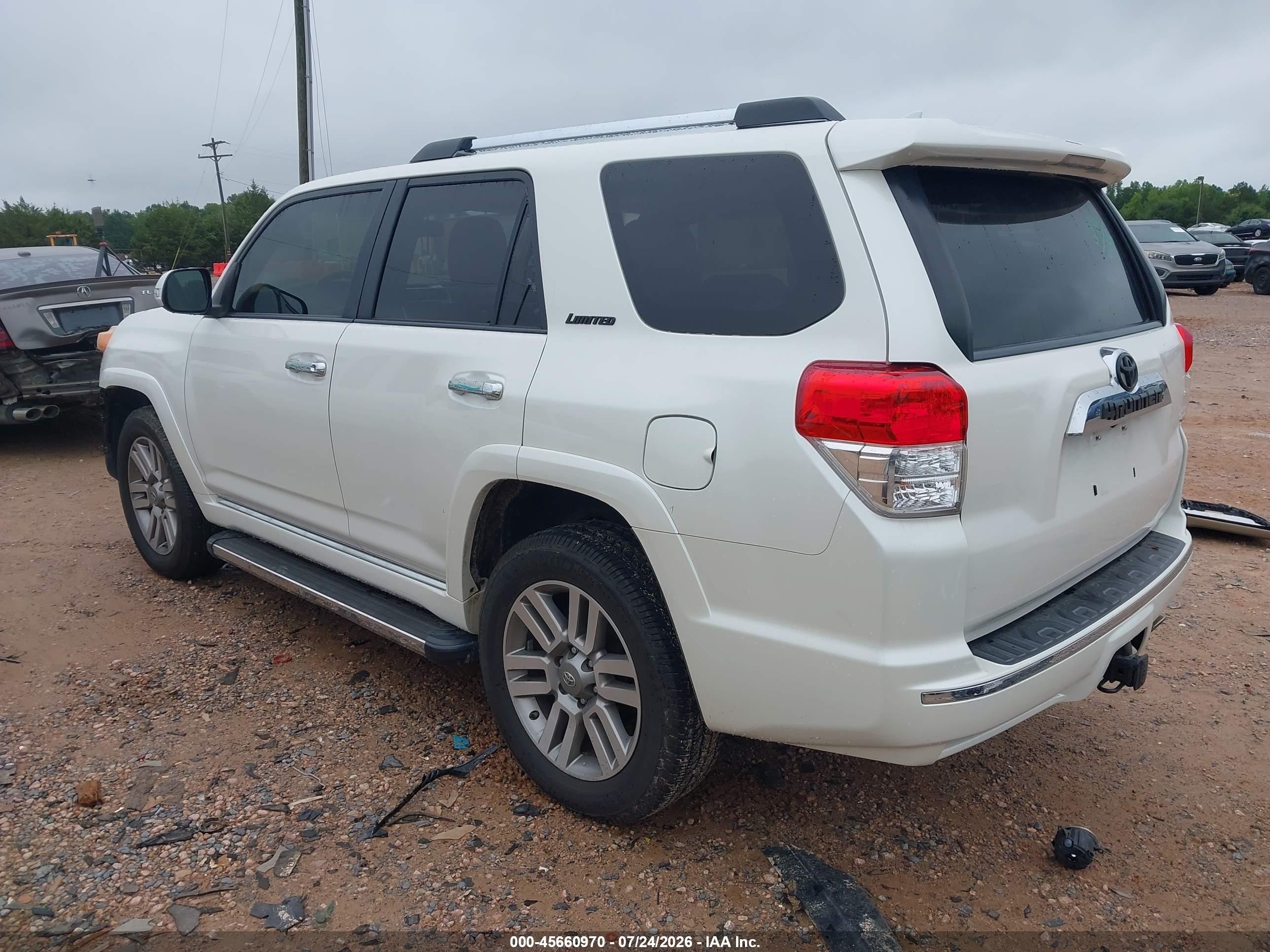 2013 Toyota 4runner Limited White vin: JTEBU5JR2D5138876