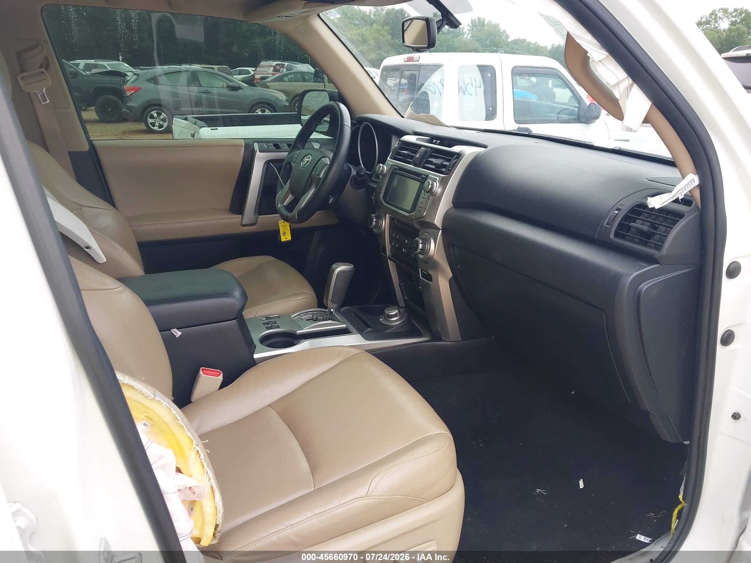 2013 Toyota 4runner Limited White vin: JTEBU5JR2D5138876