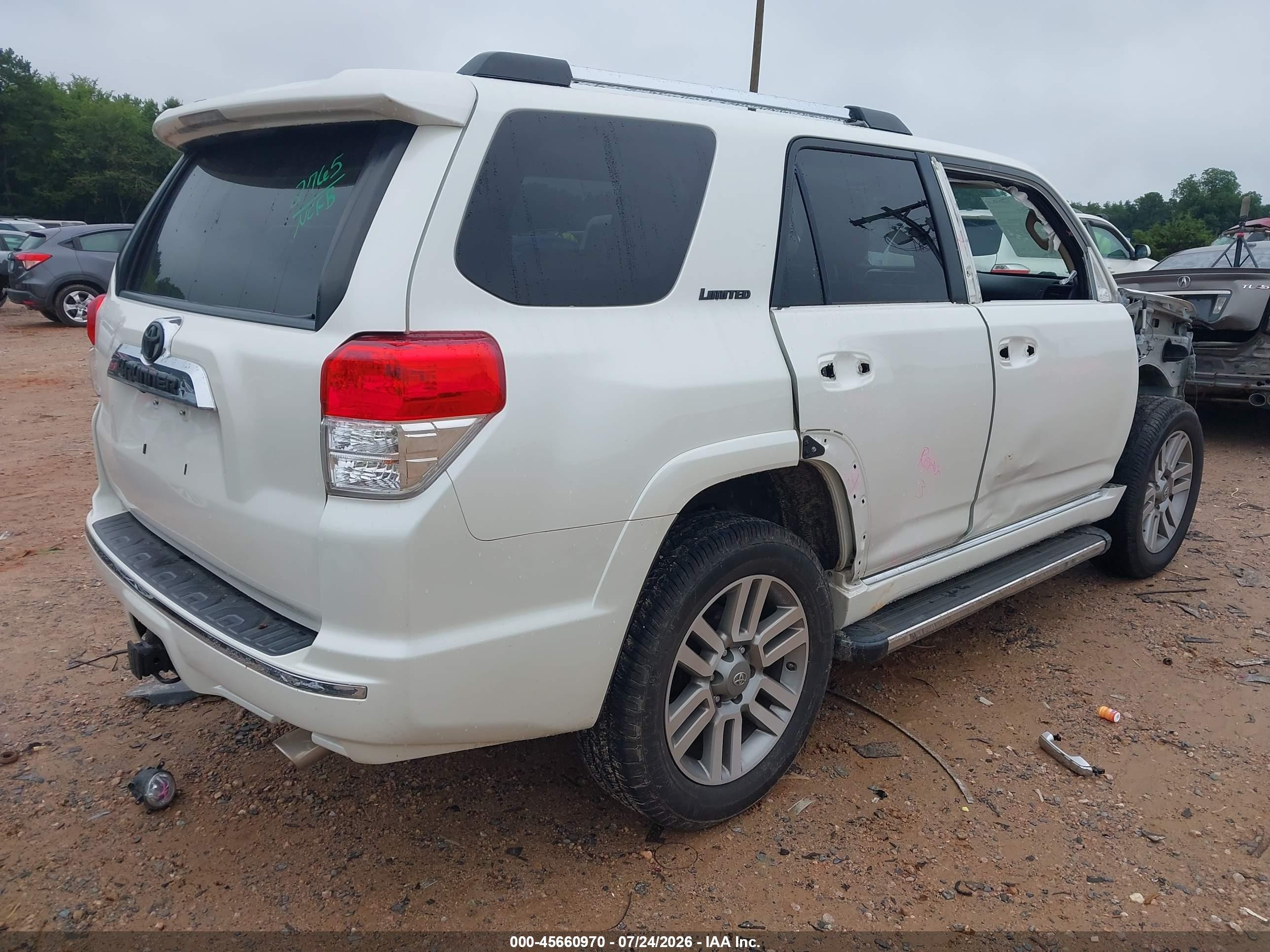 2013 Toyota 4runner Limited White vin: JTEBU5JR2D5138876