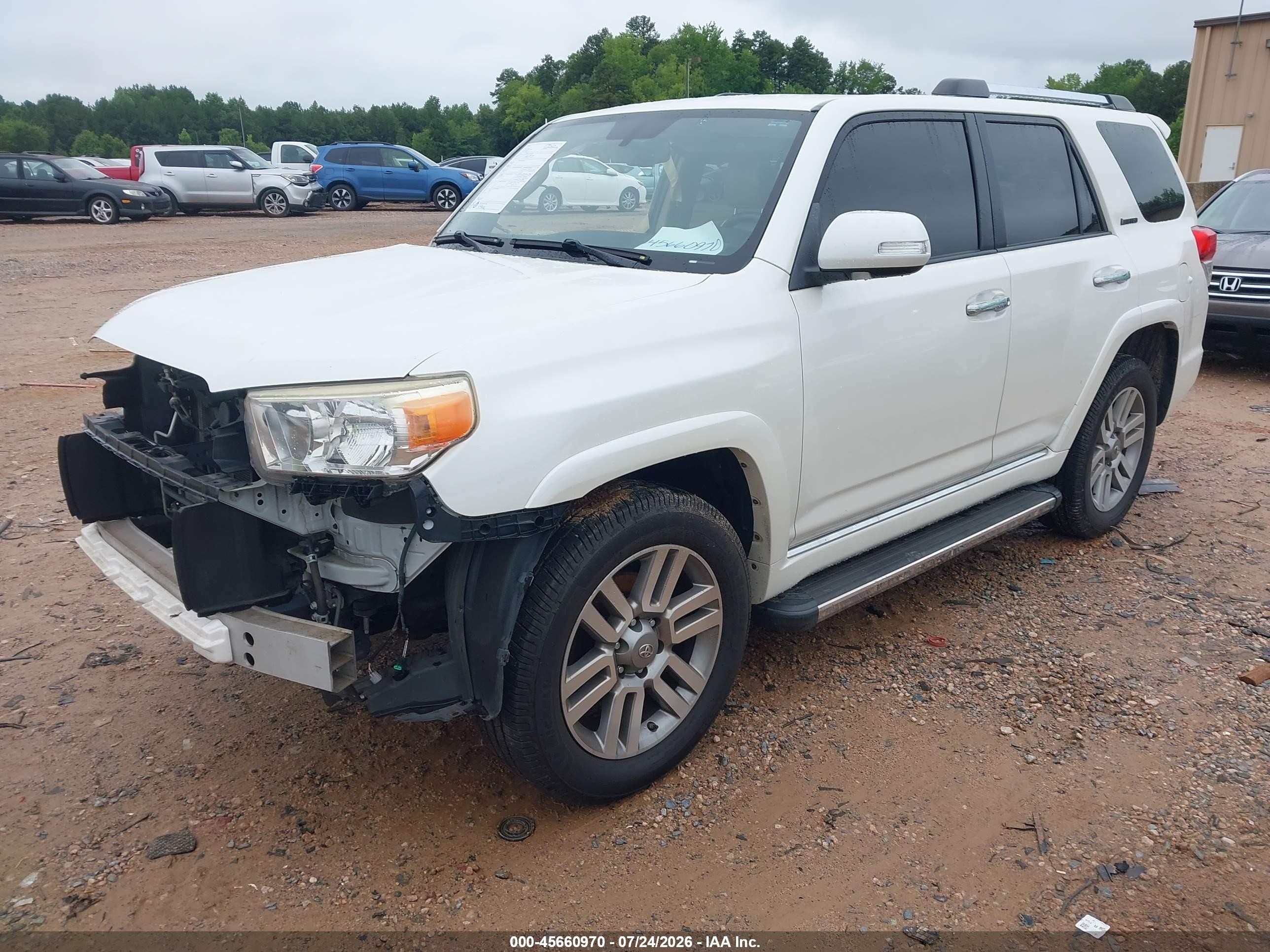 2013 Toyota 4runner Limited White vin: JTEBU5JR2D5138876