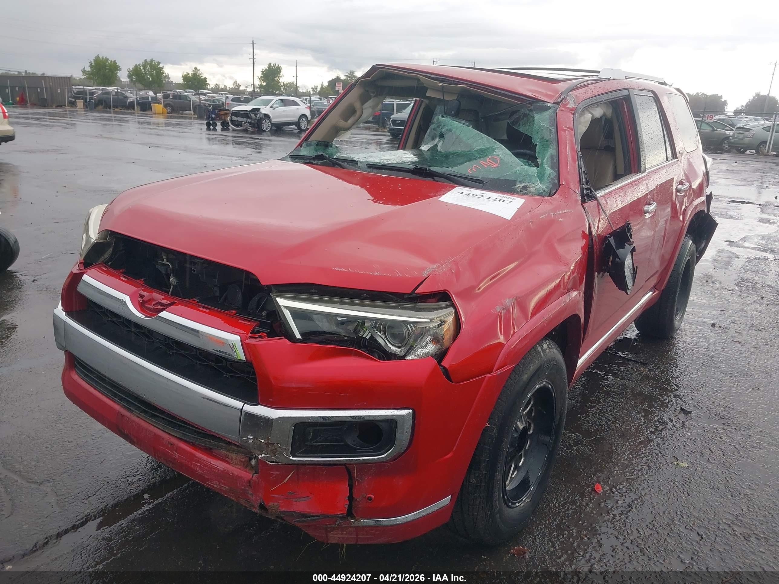 2014 Toyota 4runner Limited Red vin: JTEBU5JR2E5174262