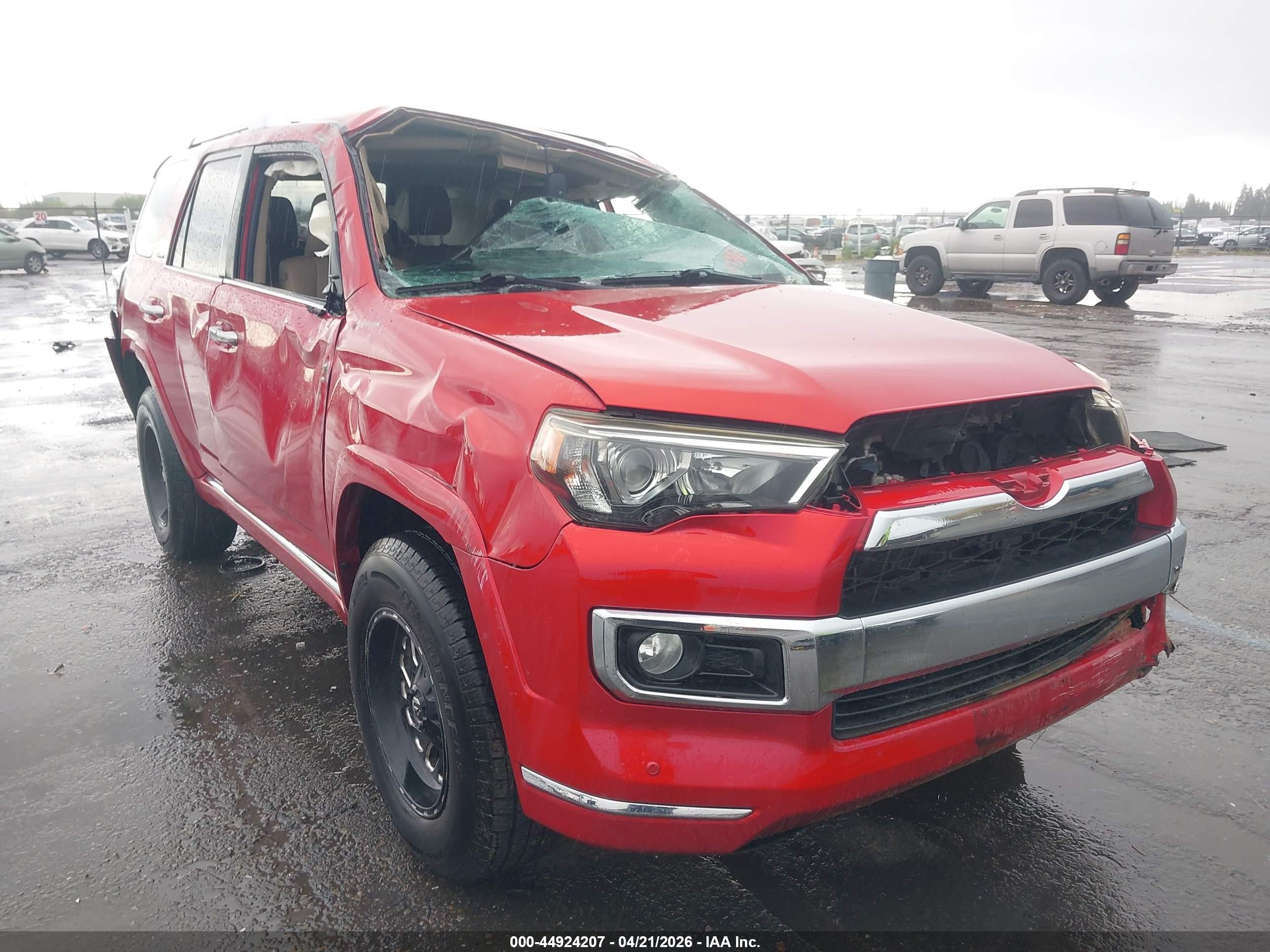 2014 Toyota 4runner Limited Red vin: JTEBU5JR2E5174262