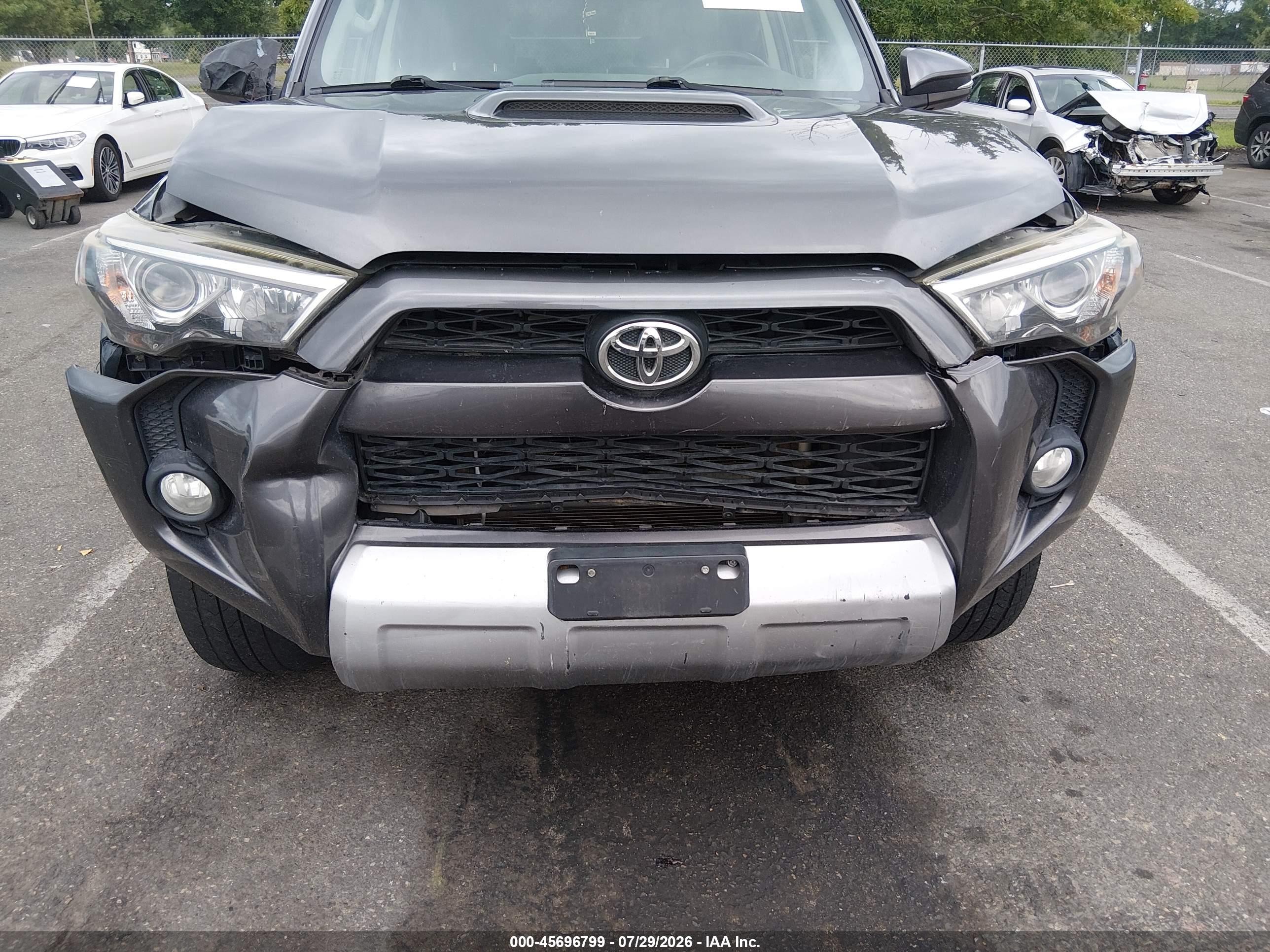 2014 Toyota 4runner Trail Premium Серый vin: JTEBU5JR2E5176402