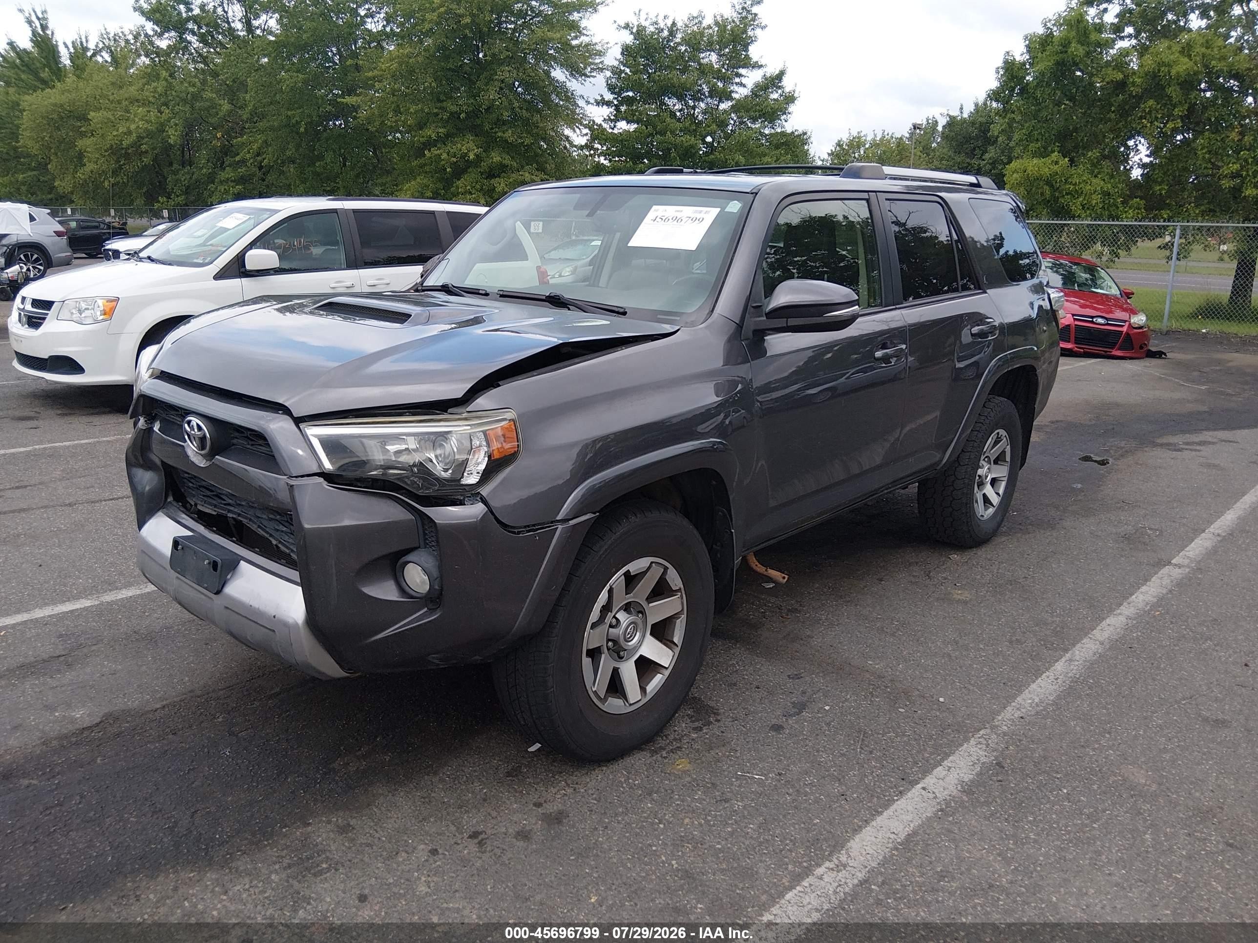 2014 Toyota 4runner Trail Premium Серый vin: JTEBU5JR2E5176402