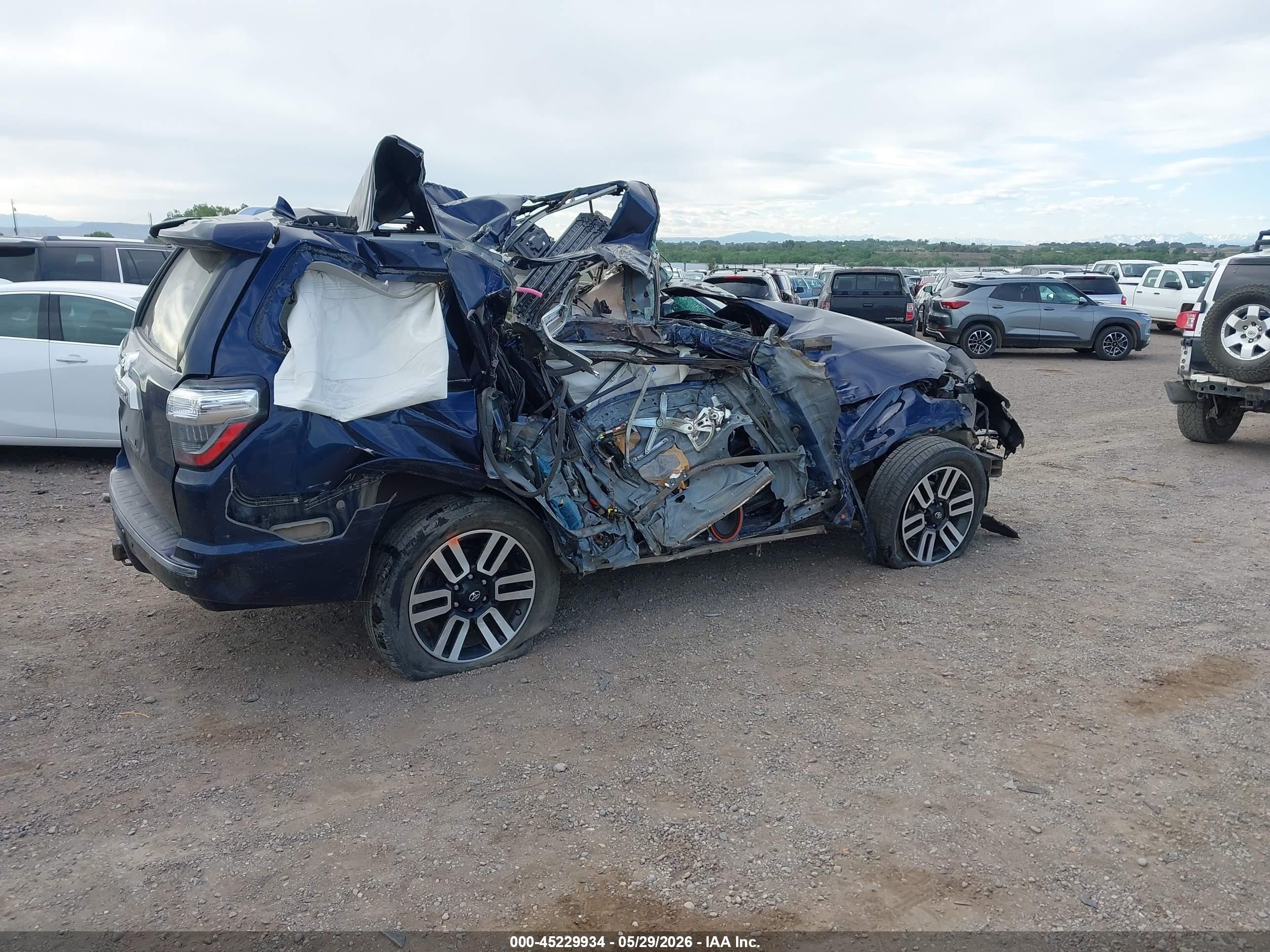 2014 Toyota 4runner Limited Синий vin: JTEBU5JR2E5178747