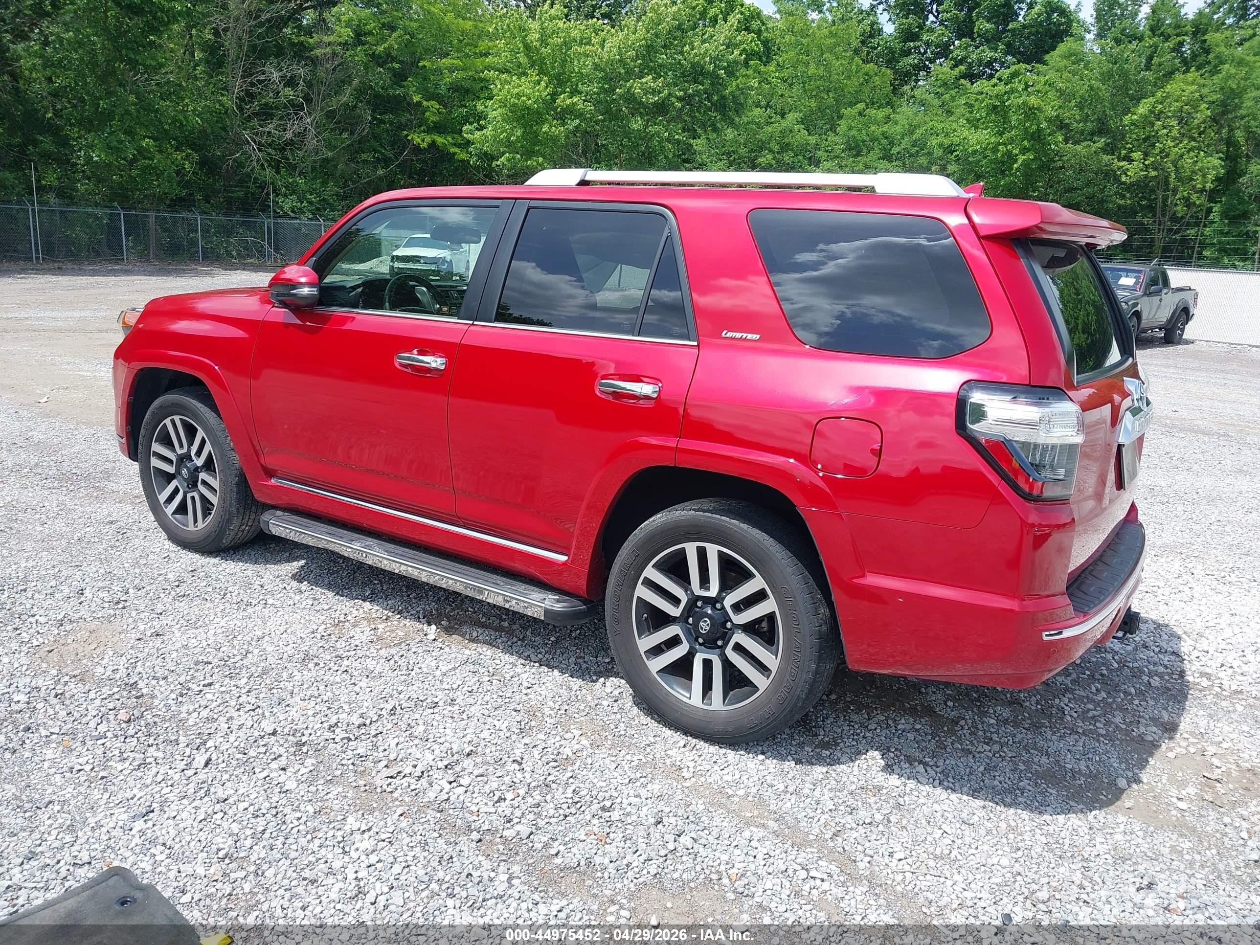 2014 Toyota 4runner Limited Красный vin: JTEBU5JR2E5202982