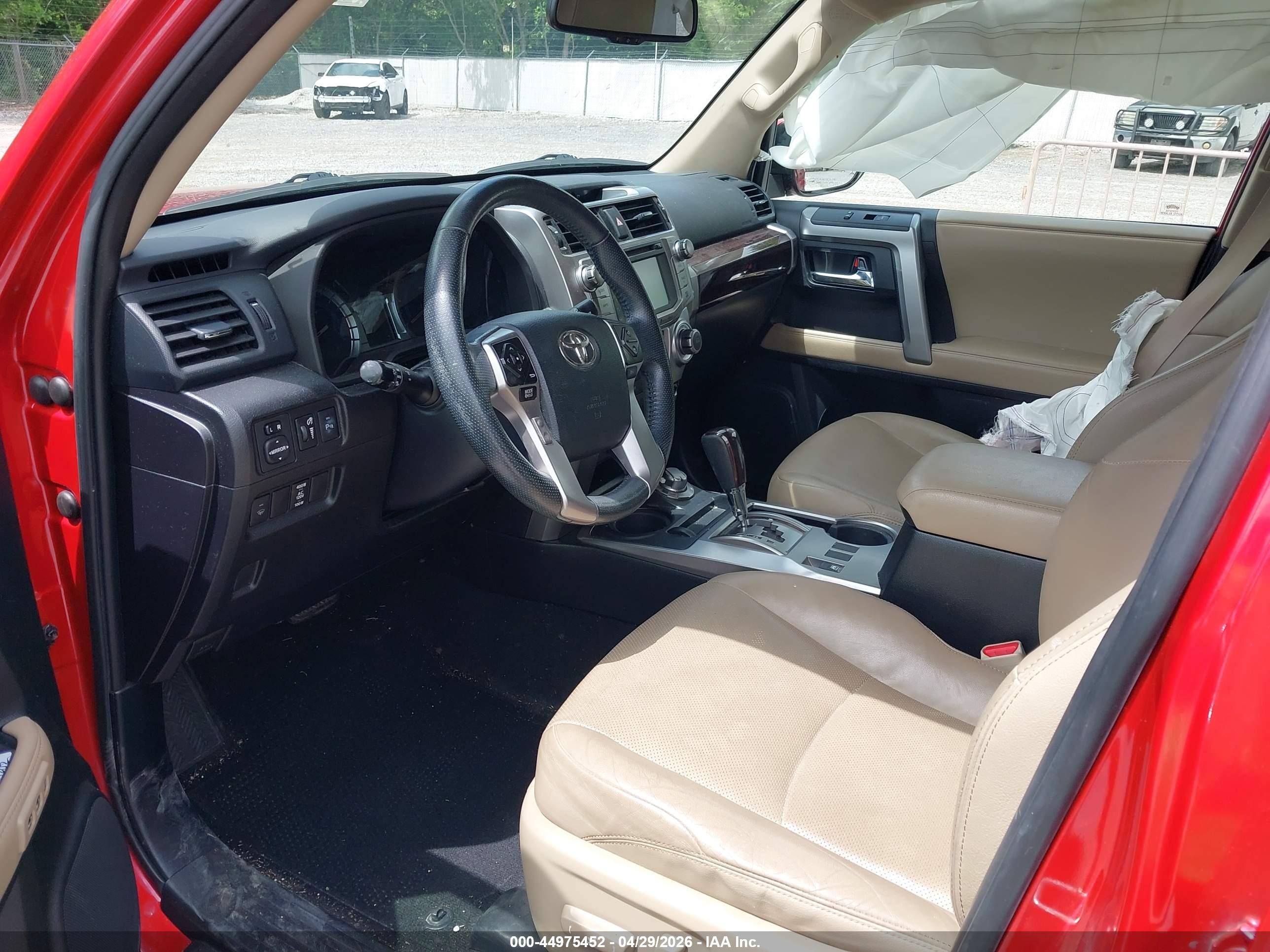2014 Toyota 4runner Limited Красный vin: JTEBU5JR2E5202982