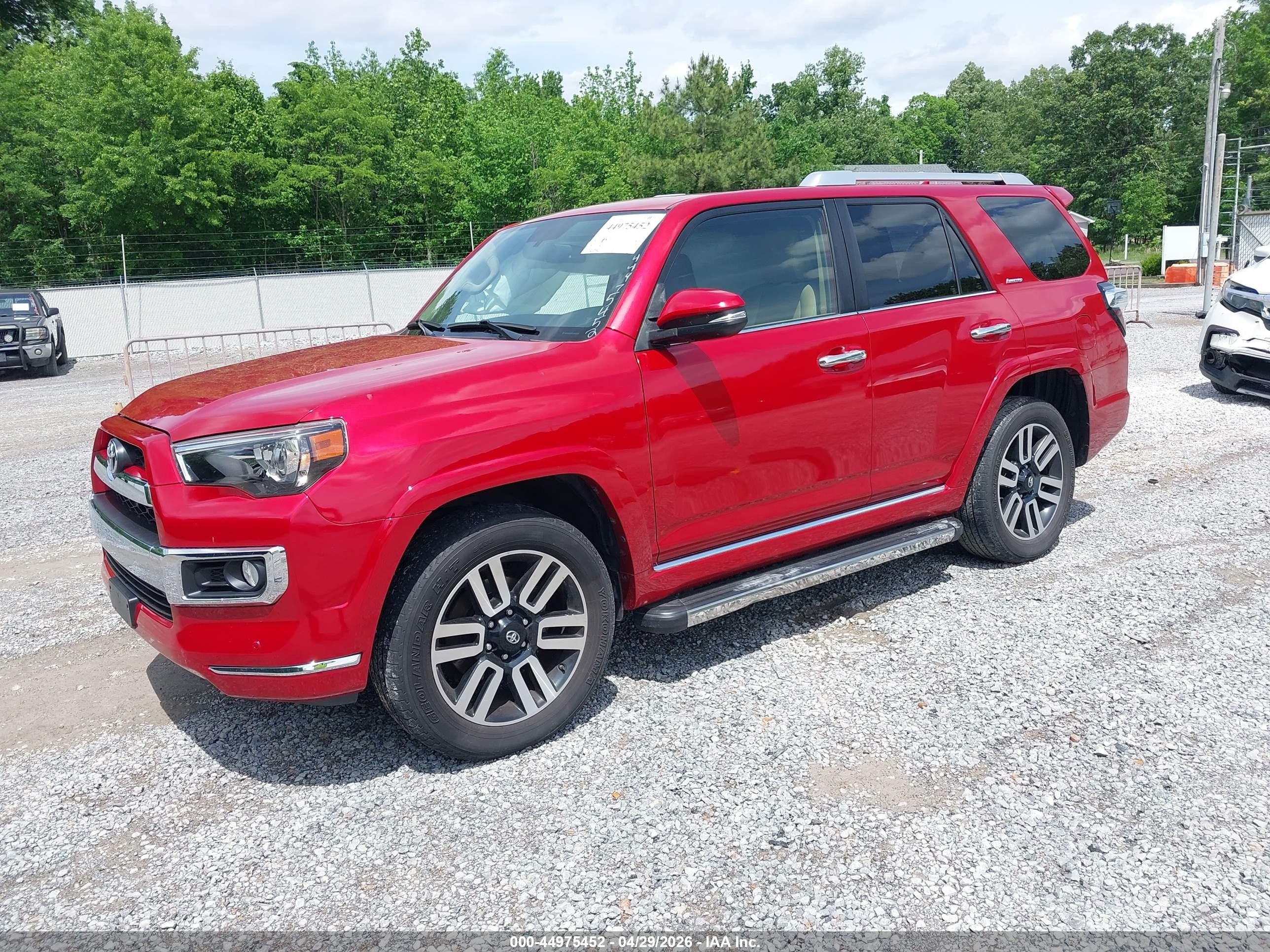 2014 Toyota 4runner Limited Красный vin: JTEBU5JR2E5202982