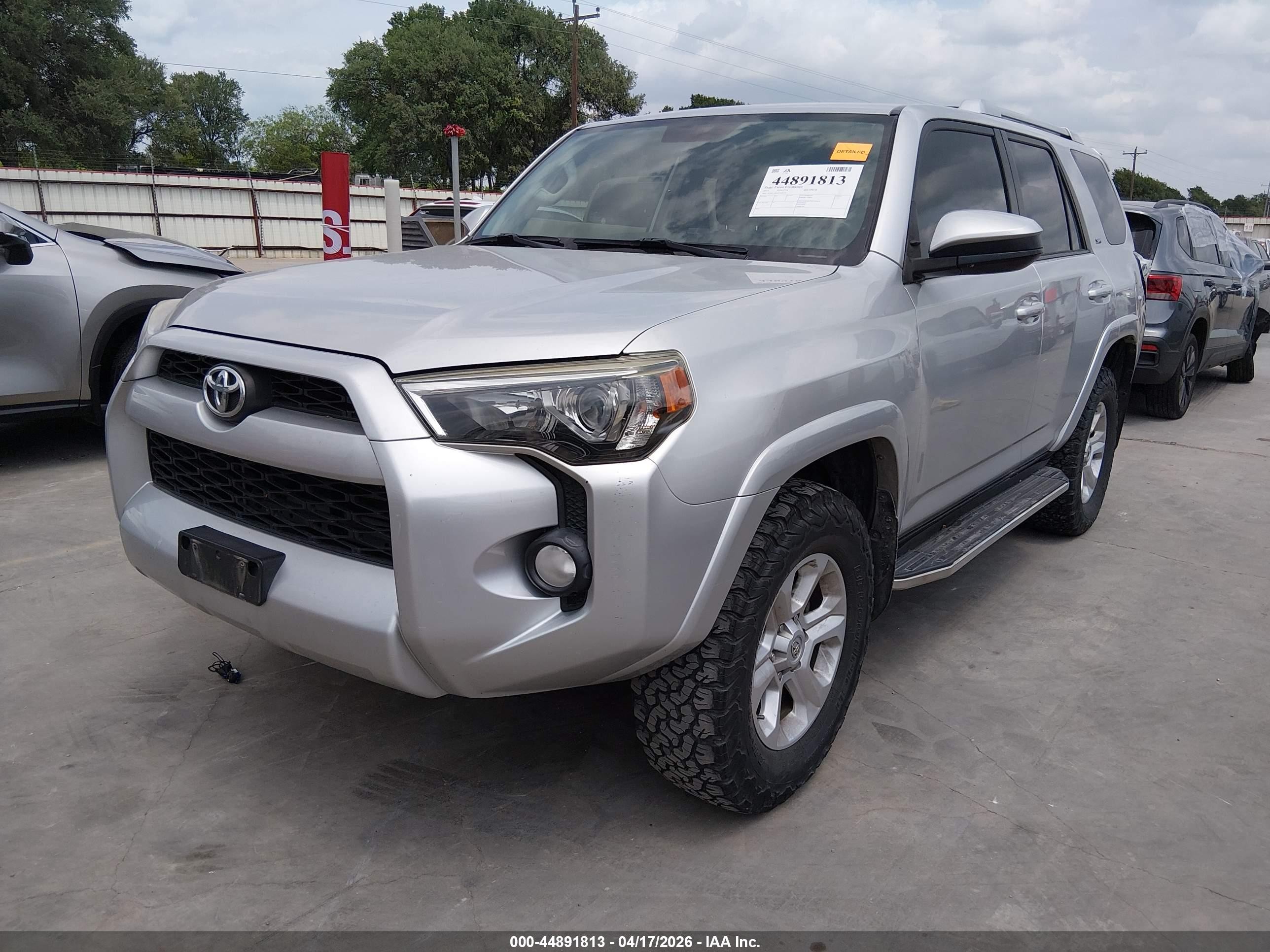 2015 Toyota 4runner Sr5 Silver vin: JTEBU5JR2F5265274
