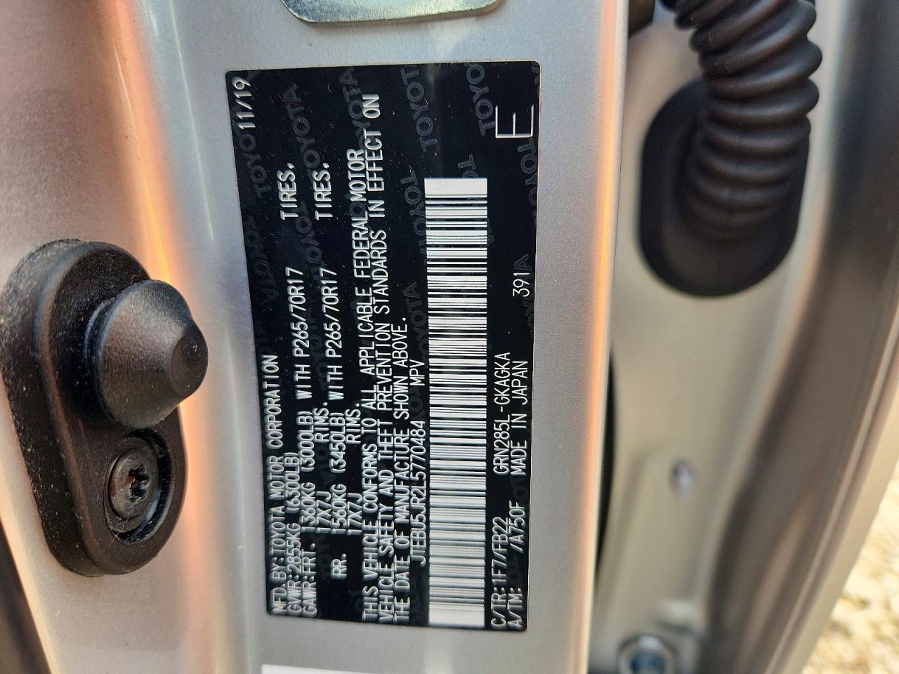 2020 Toyota 4runner Sr5 Silver vin: JTEBU5JR2L5770484