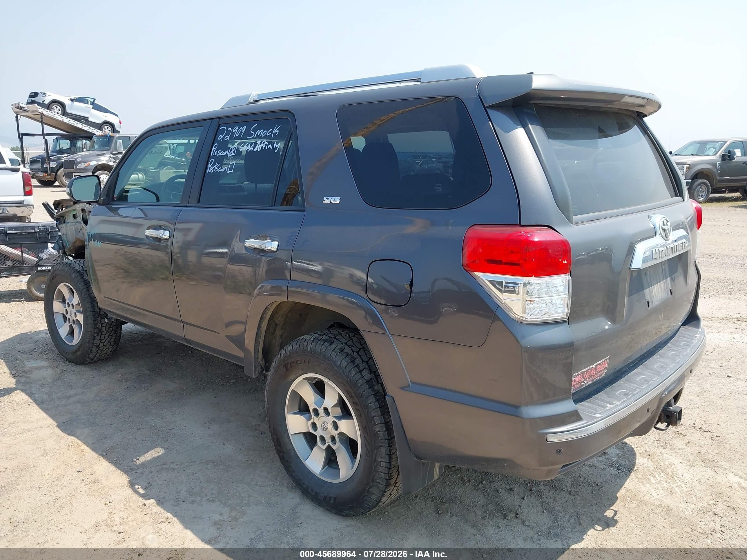 2011 Toyota 4runner Sr5 V6 Gray vin: JTEBU5JR3B5057642