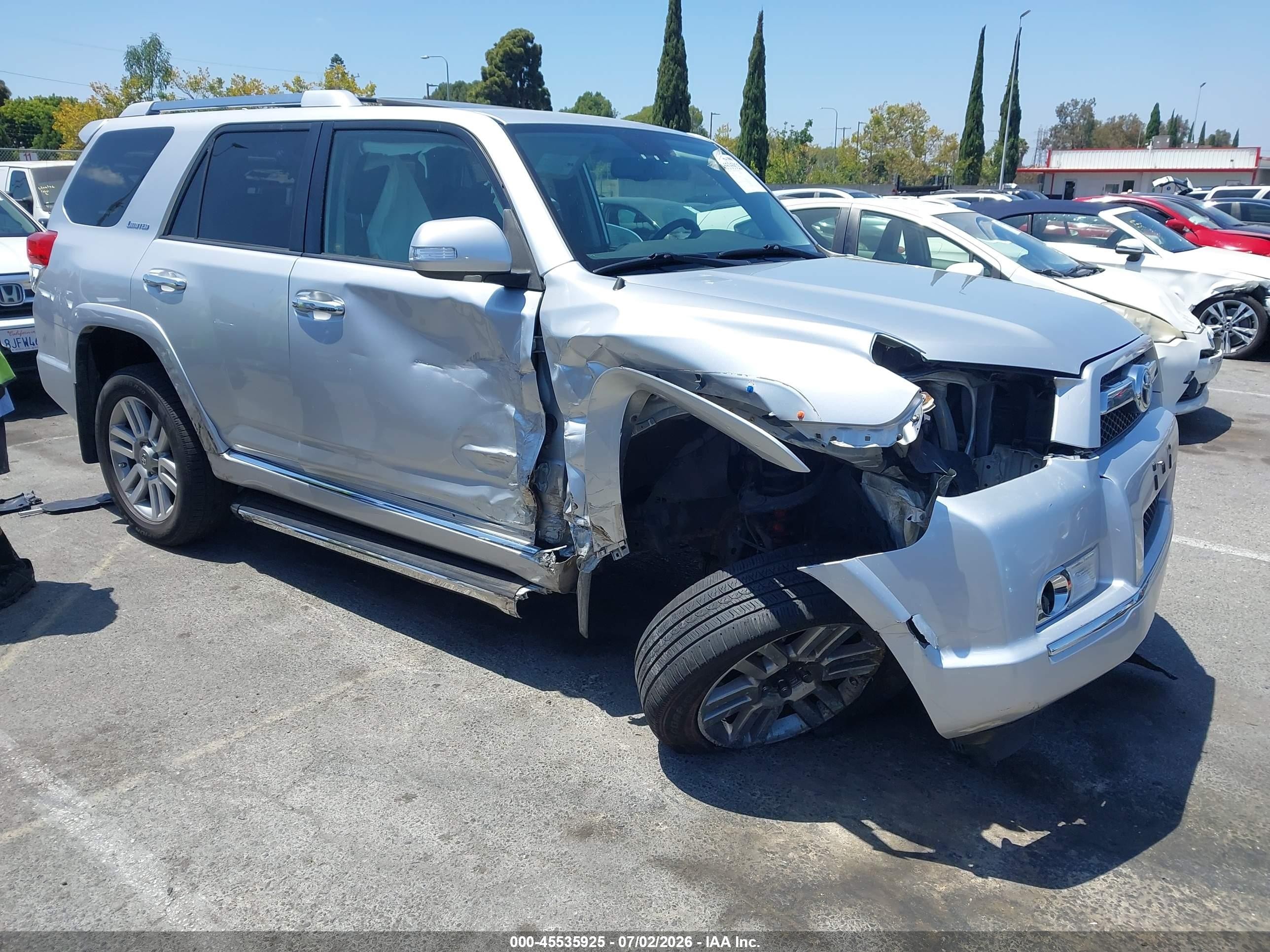 2011 Toyota 4runner Limited V6 Silver vin: JTEBU5JR3B5076918