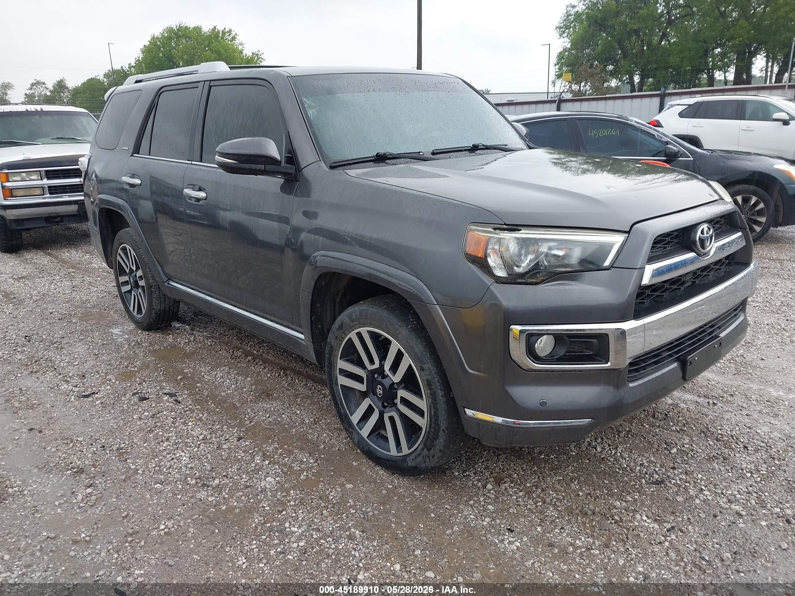 2014 Toyota 4runner Limited Серый vin: JTEBU5JR3E5164291