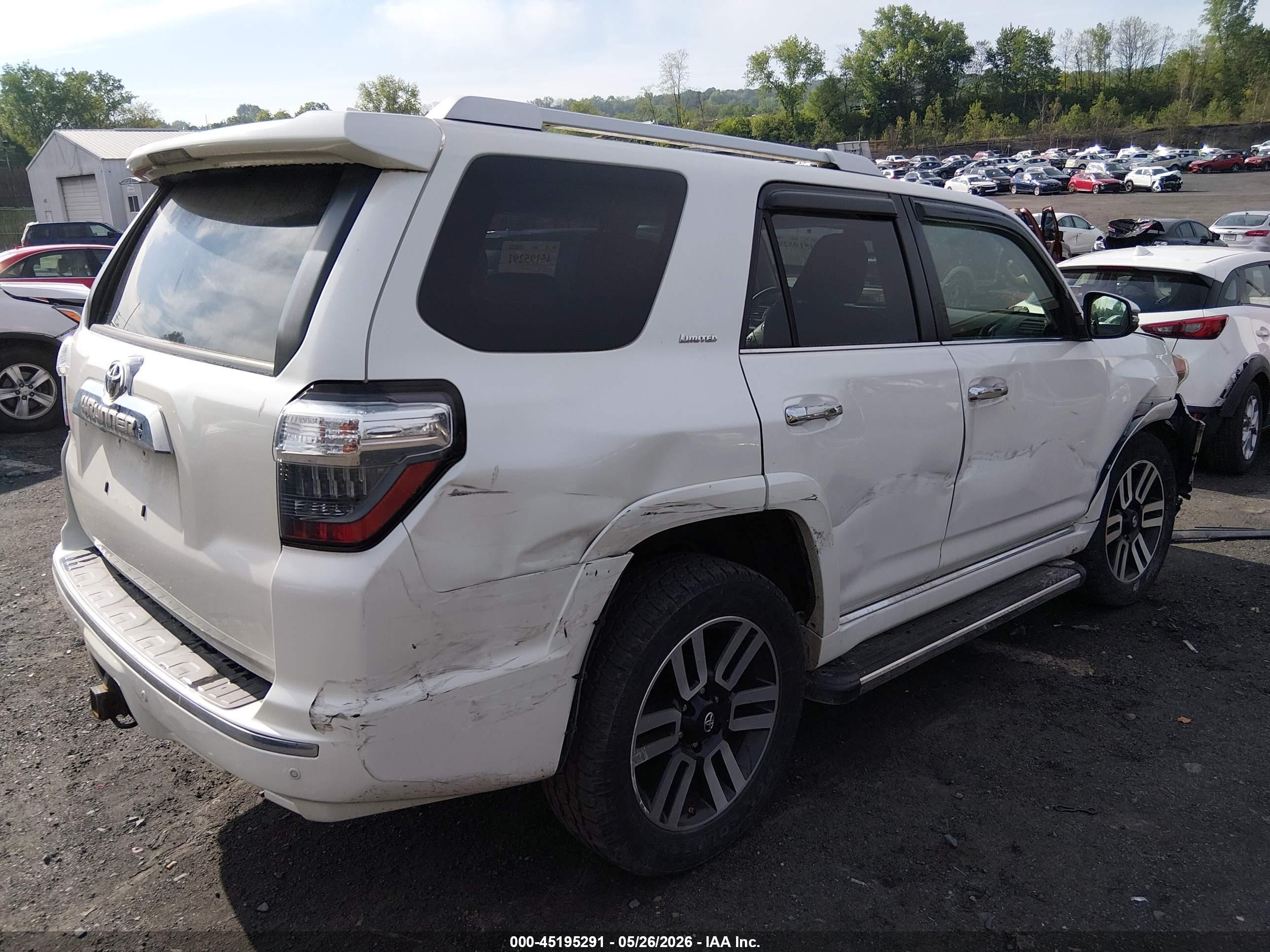 2014 Toyota 4runner Limited White vin: JTEBU5JR3E5168342