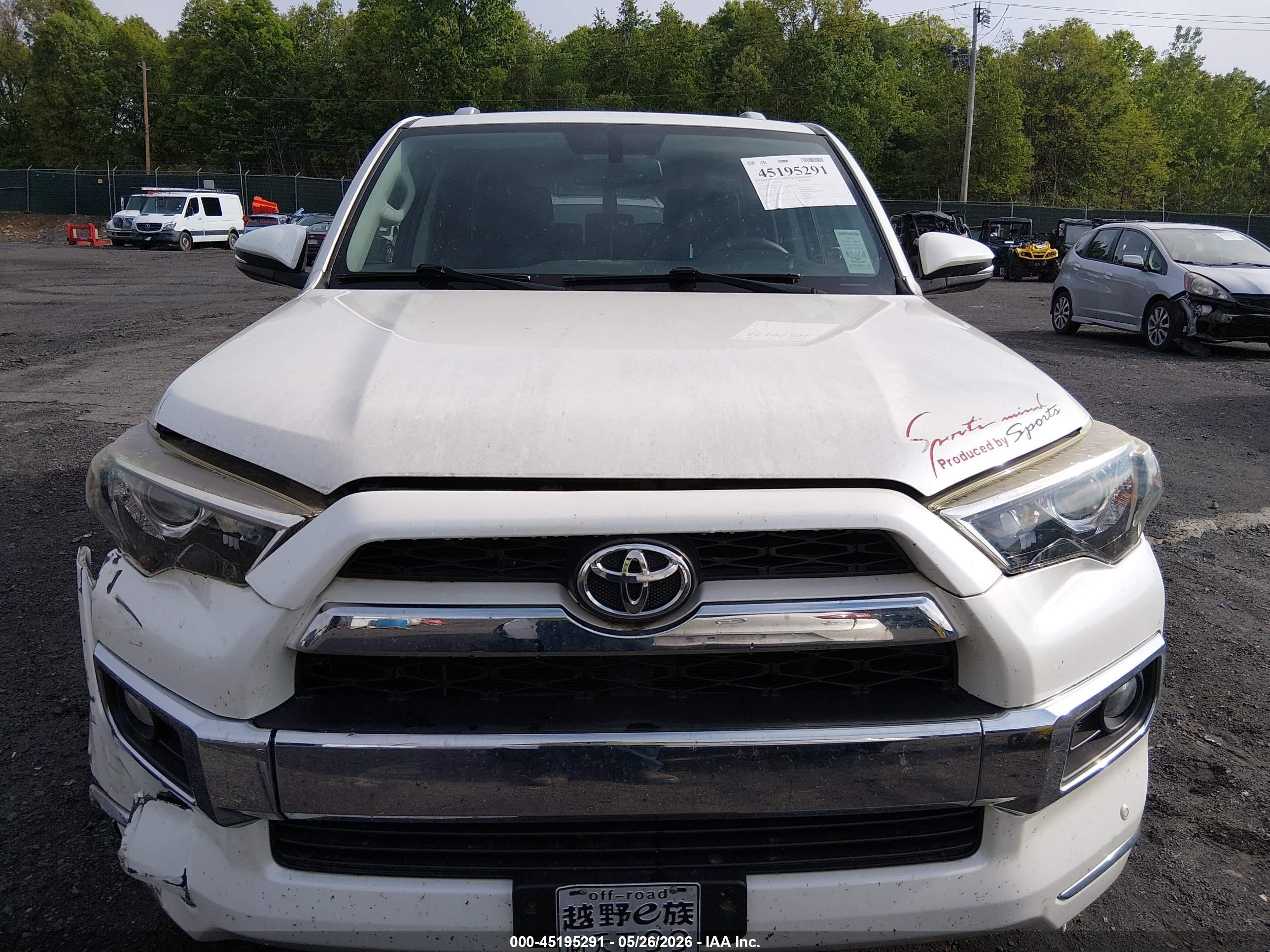 2014 Toyota 4runner Limited White vin: JTEBU5JR3E5168342