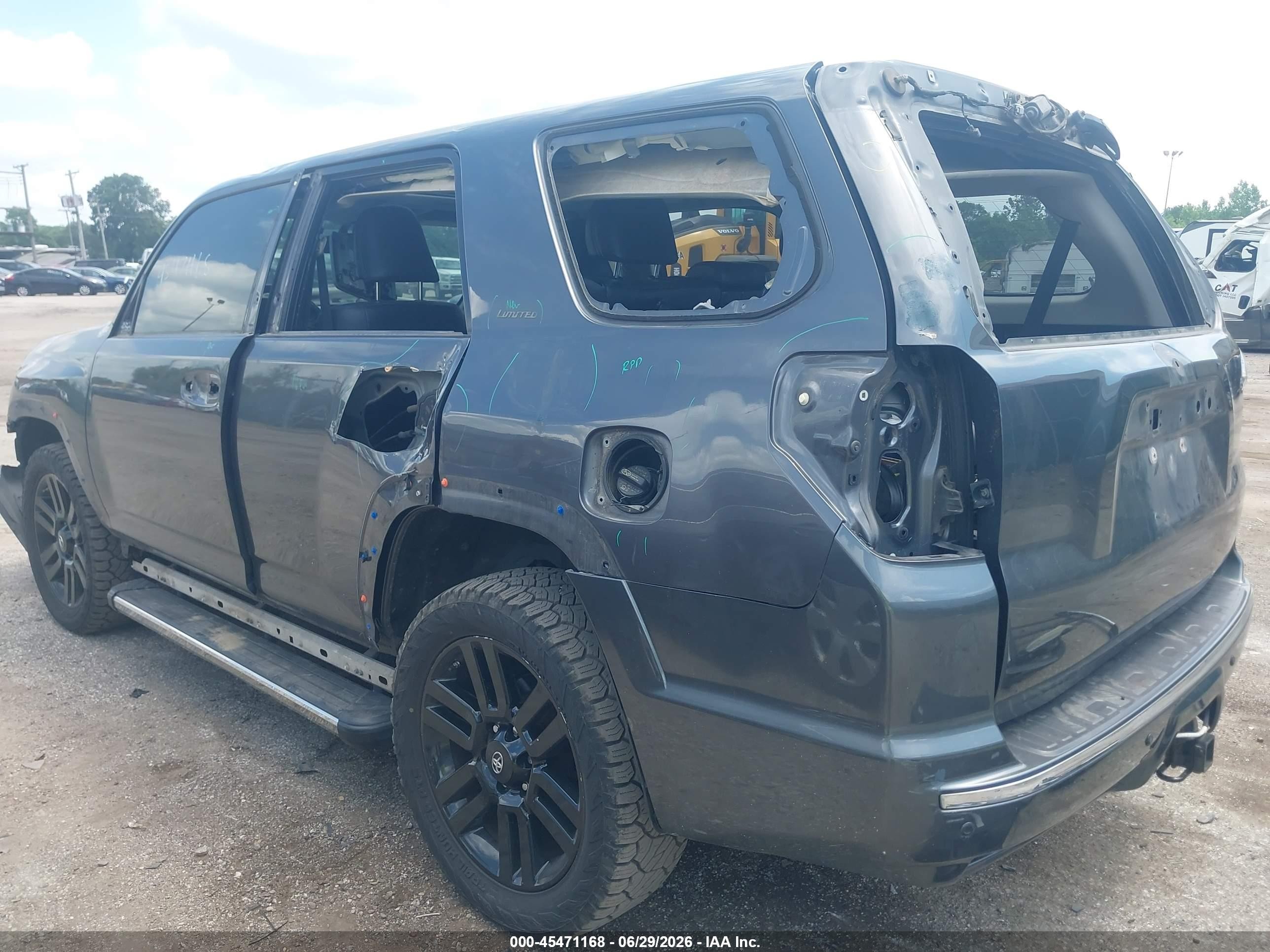 2014 Toyota 4runner Limited Gray vin: JTEBU5JR3E5177123