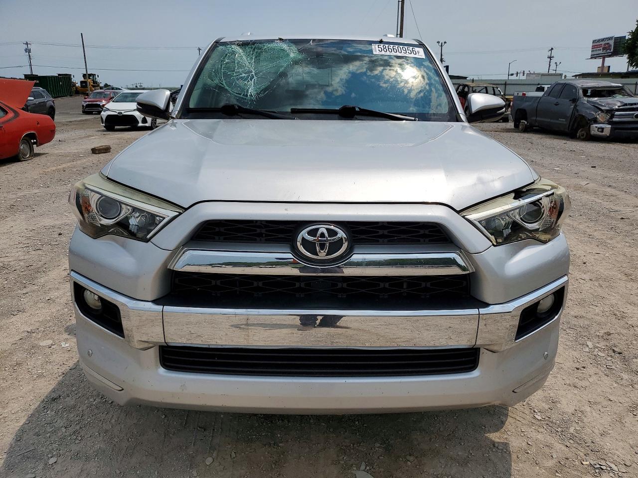 2014 Toyota 4runner Limited Silver vin: JTEBU5JR3E5201520