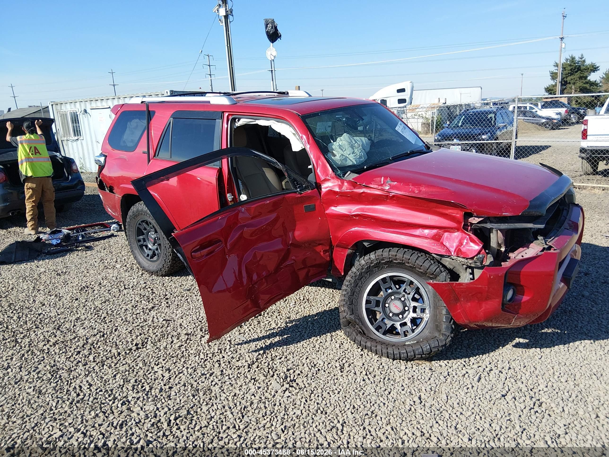 2015 Toyota 4runner Sr5 Premium Red vin: JTEBU5JR3F5212342