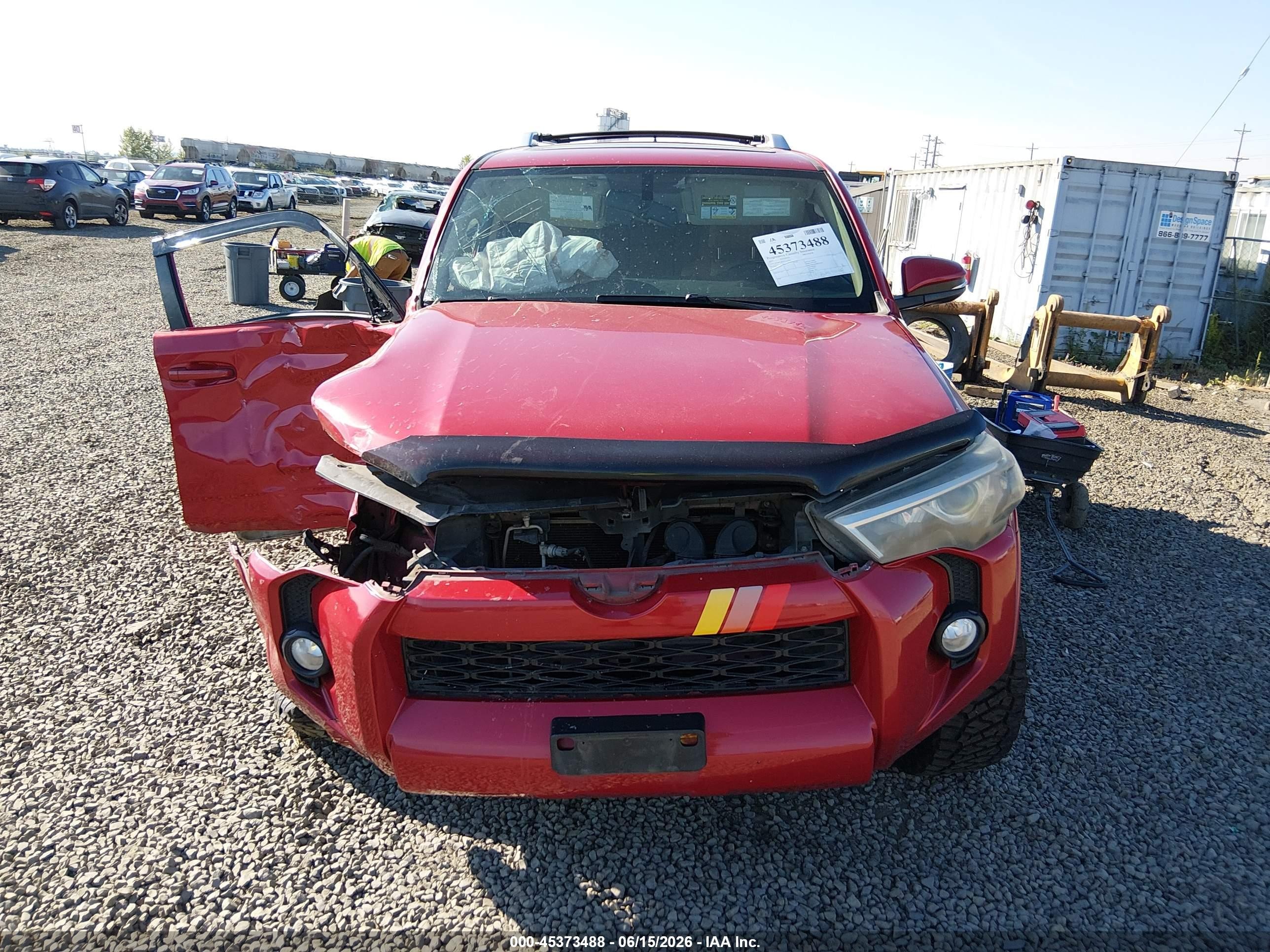 2015 Toyota 4runner Sr5 Premium Red vin: JTEBU5JR3F5212342