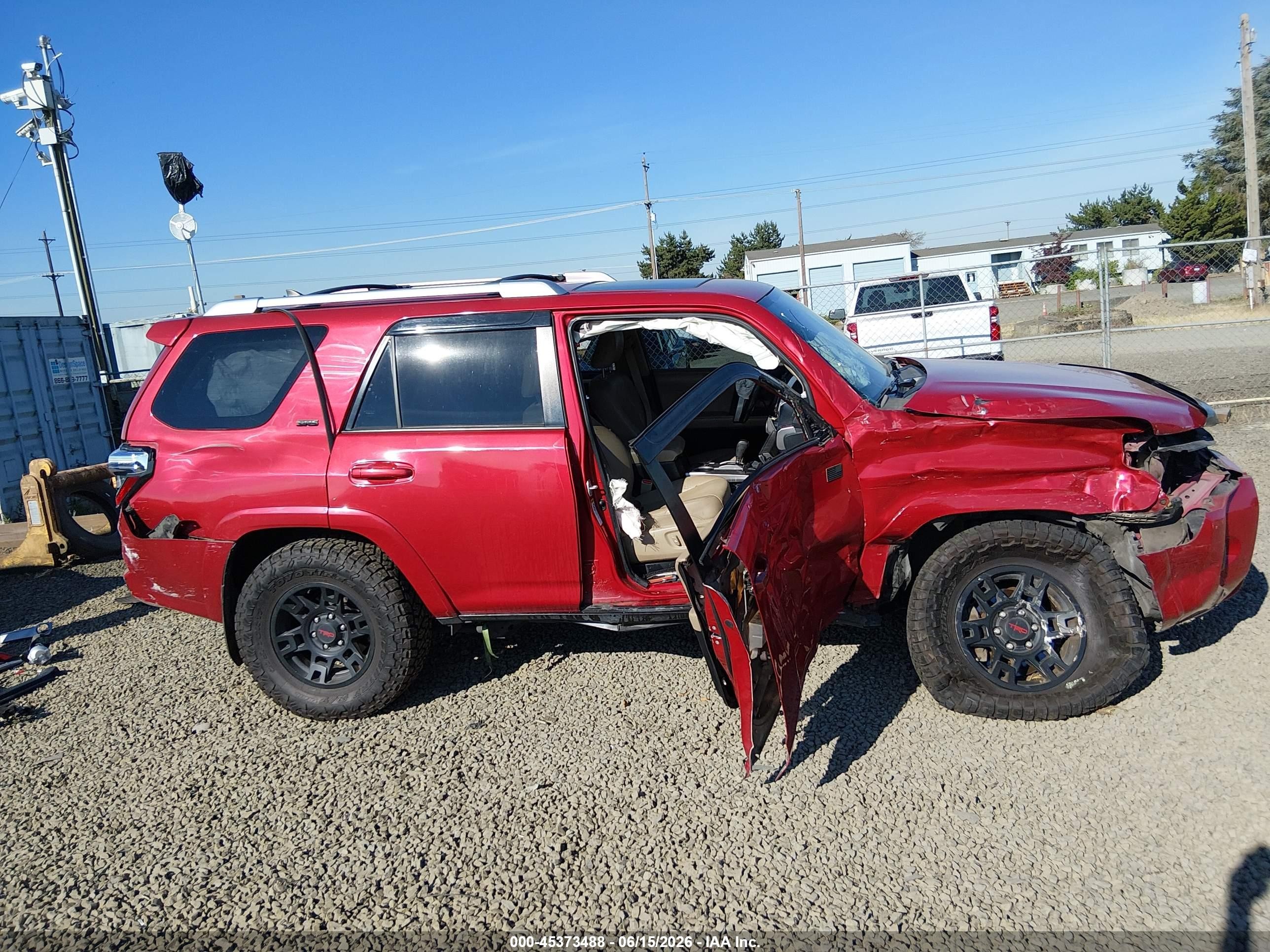 2015 Toyota 4runner Sr5 Premium Red vin: JTEBU5JR3F5212342
