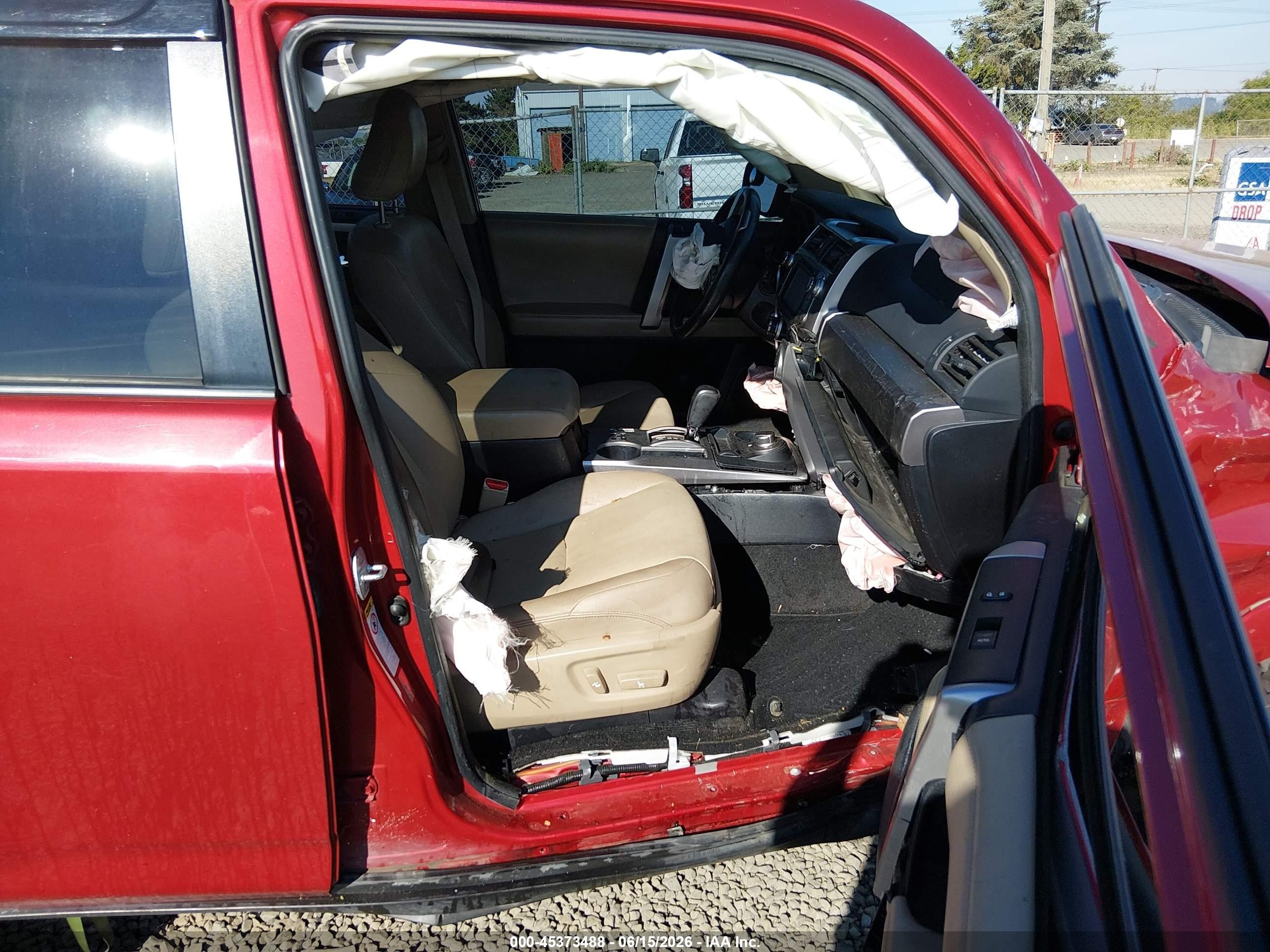 2015 Toyota 4runner Sr5 Premium Red vin: JTEBU5JR3F5212342