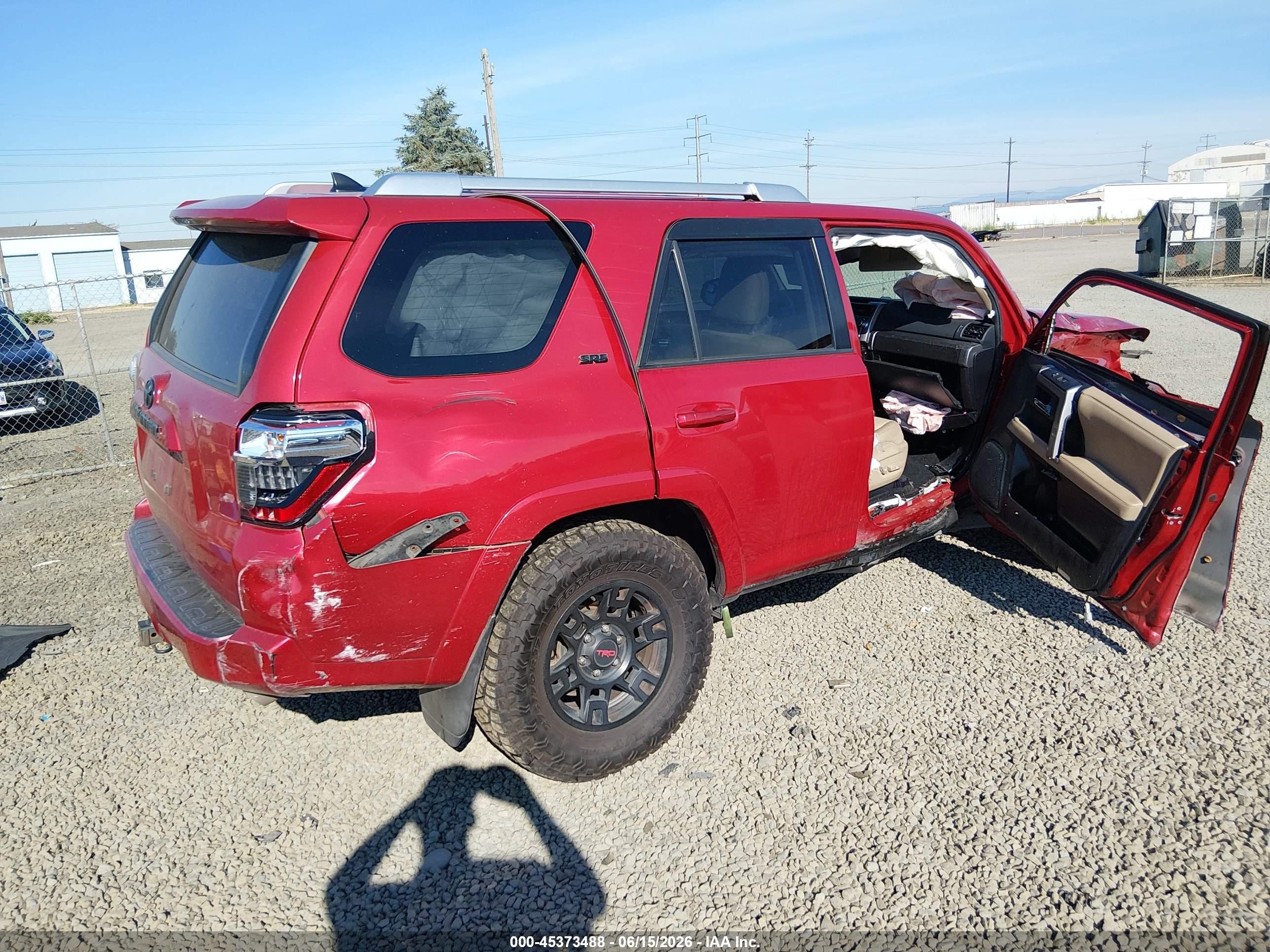 2015 Toyota 4runner Sr5 Premium Red vin: JTEBU5JR3F5212342