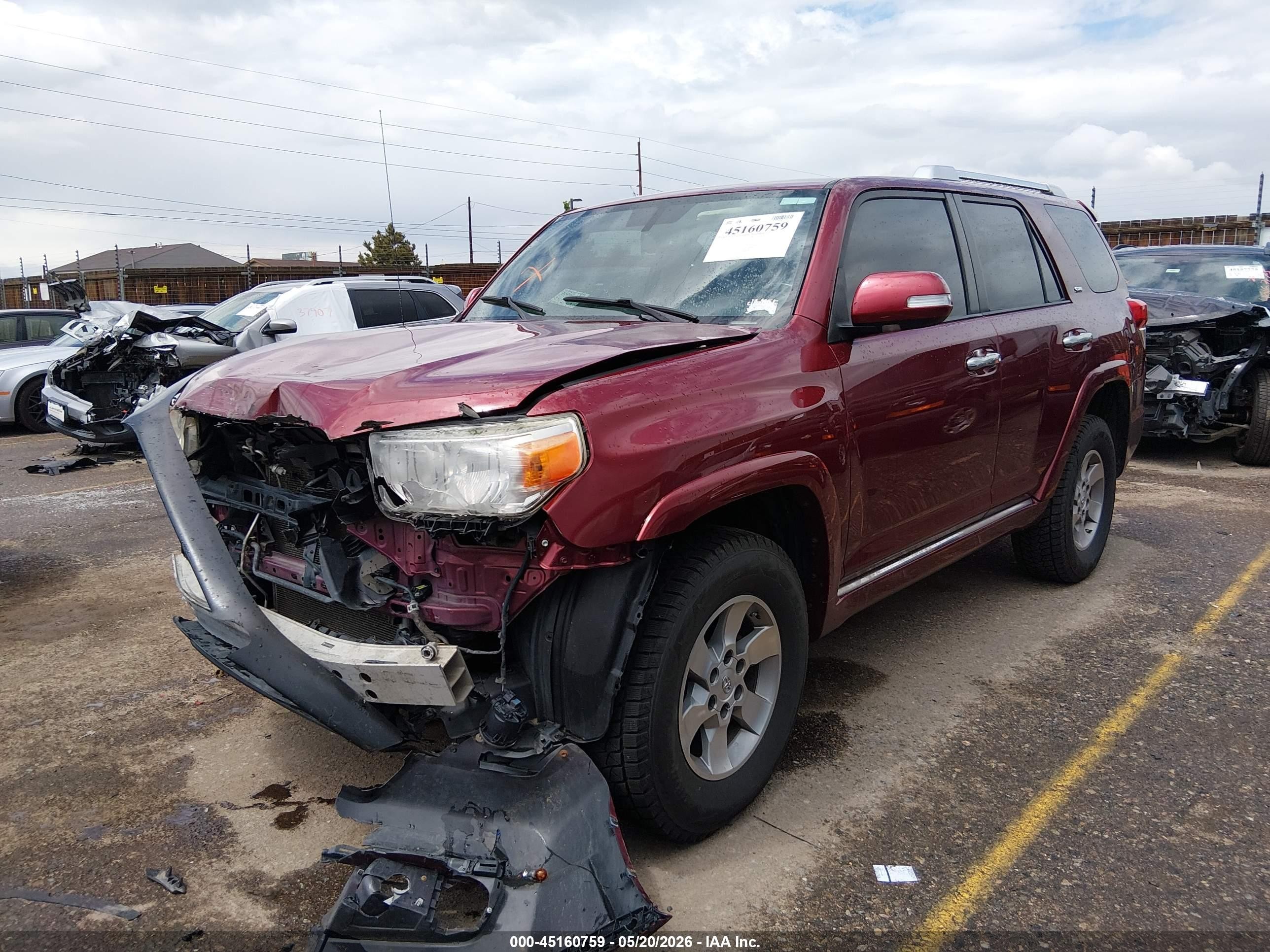 2011 Toyota 4runner Sr5 V6 Red vin: JTEBU5JR4B5051543