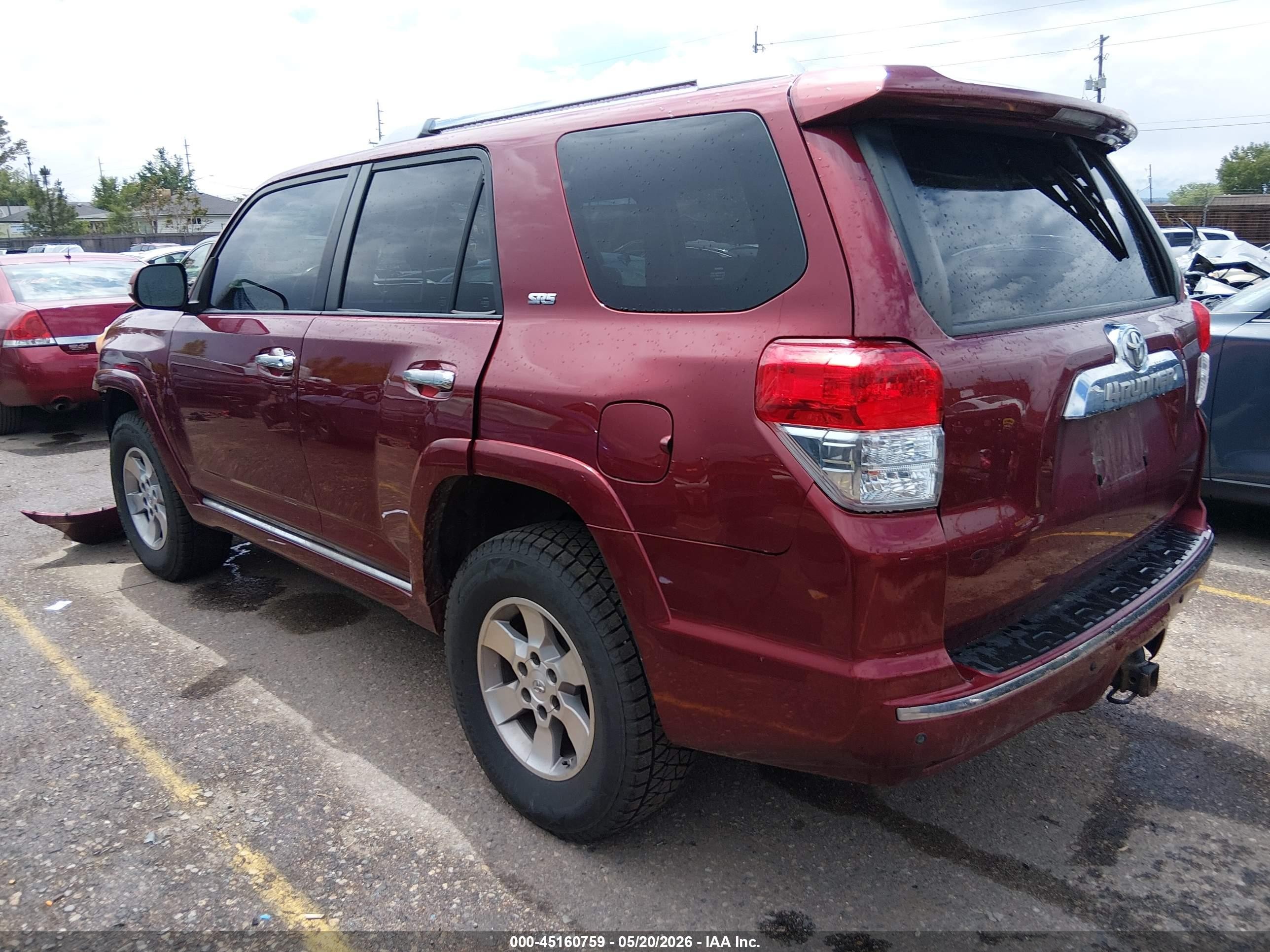2011 Toyota 4runner Sr5 V6 Red vin: JTEBU5JR4B5051543