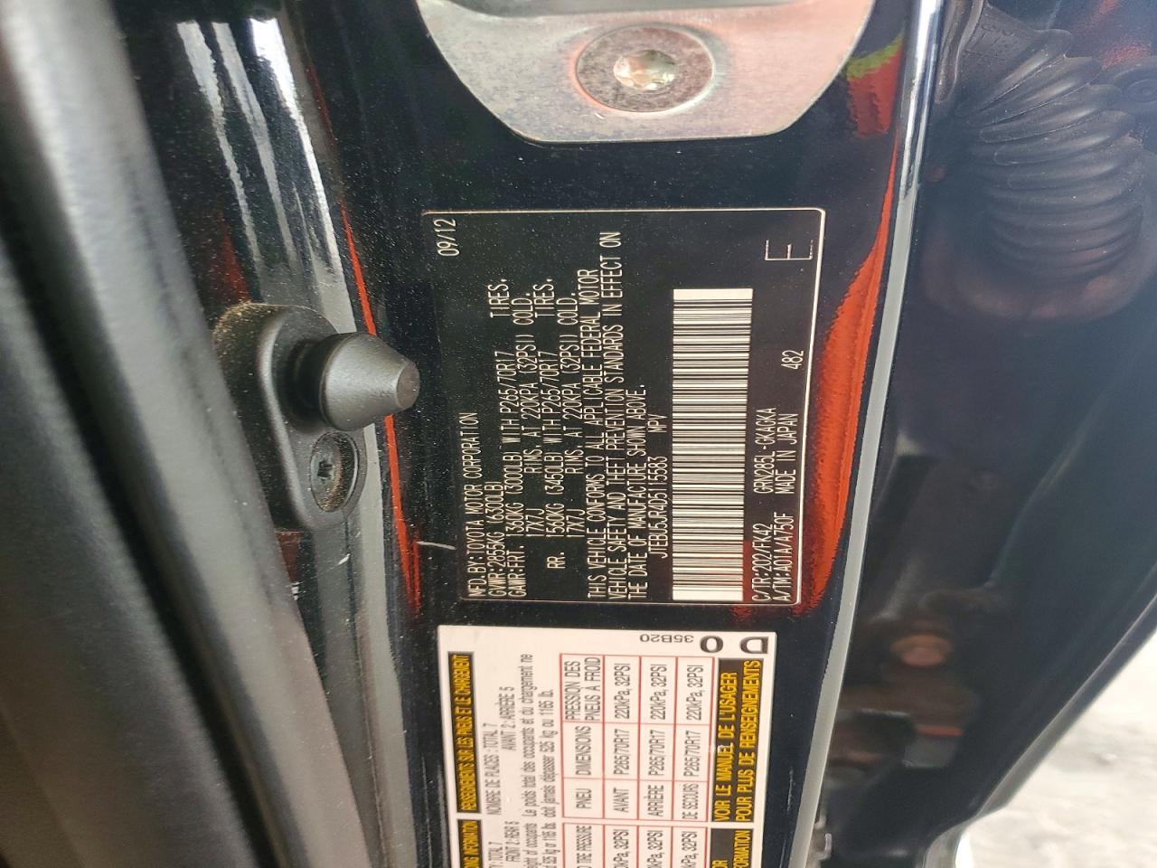 2013 Toyota 4runner Sr5 Черный vin: JTEBU5JR4D5115583
