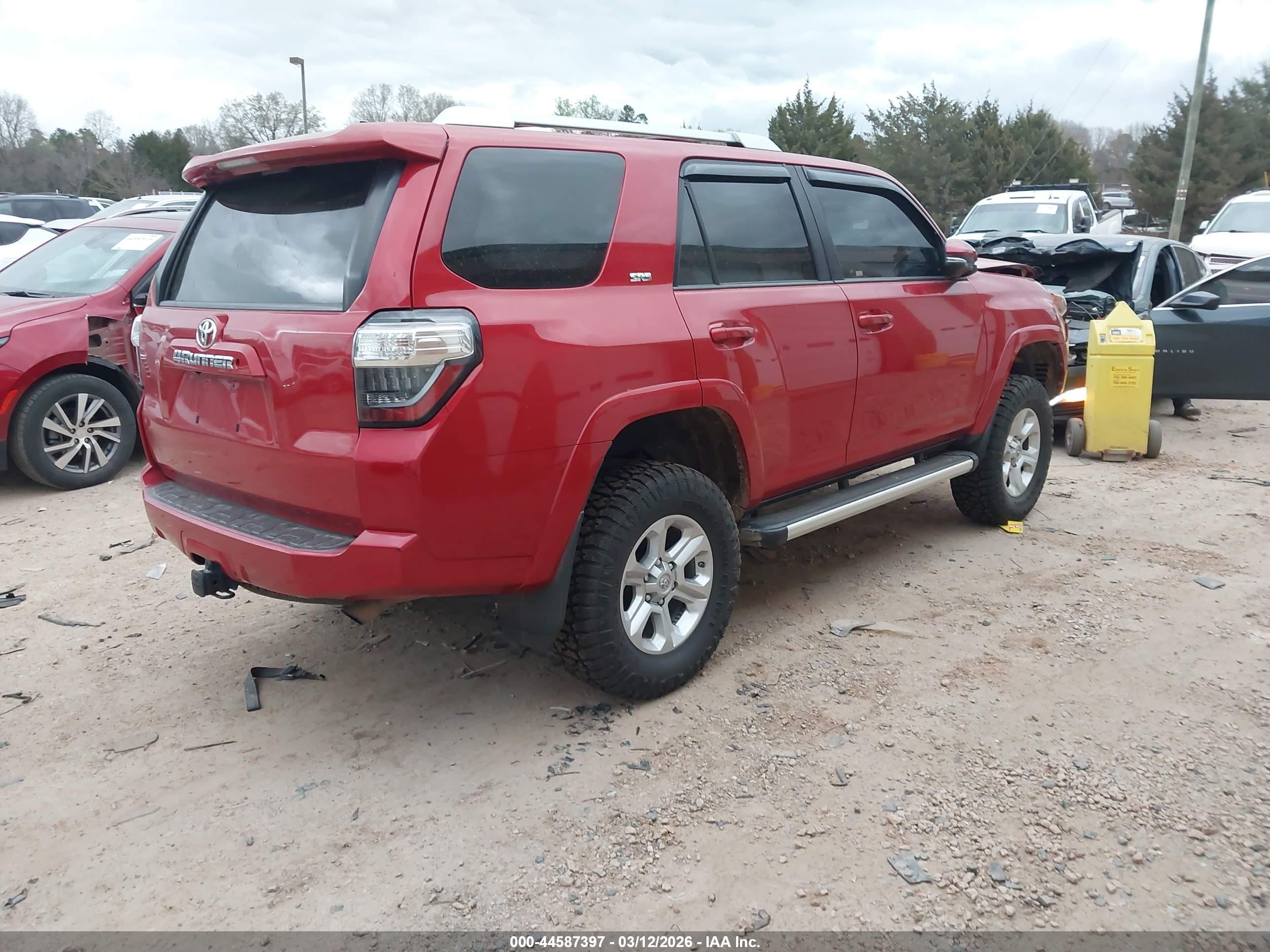 2014 Toyota 4runner Sr5 Premium Red vin: JTEBU5JR4E5168236