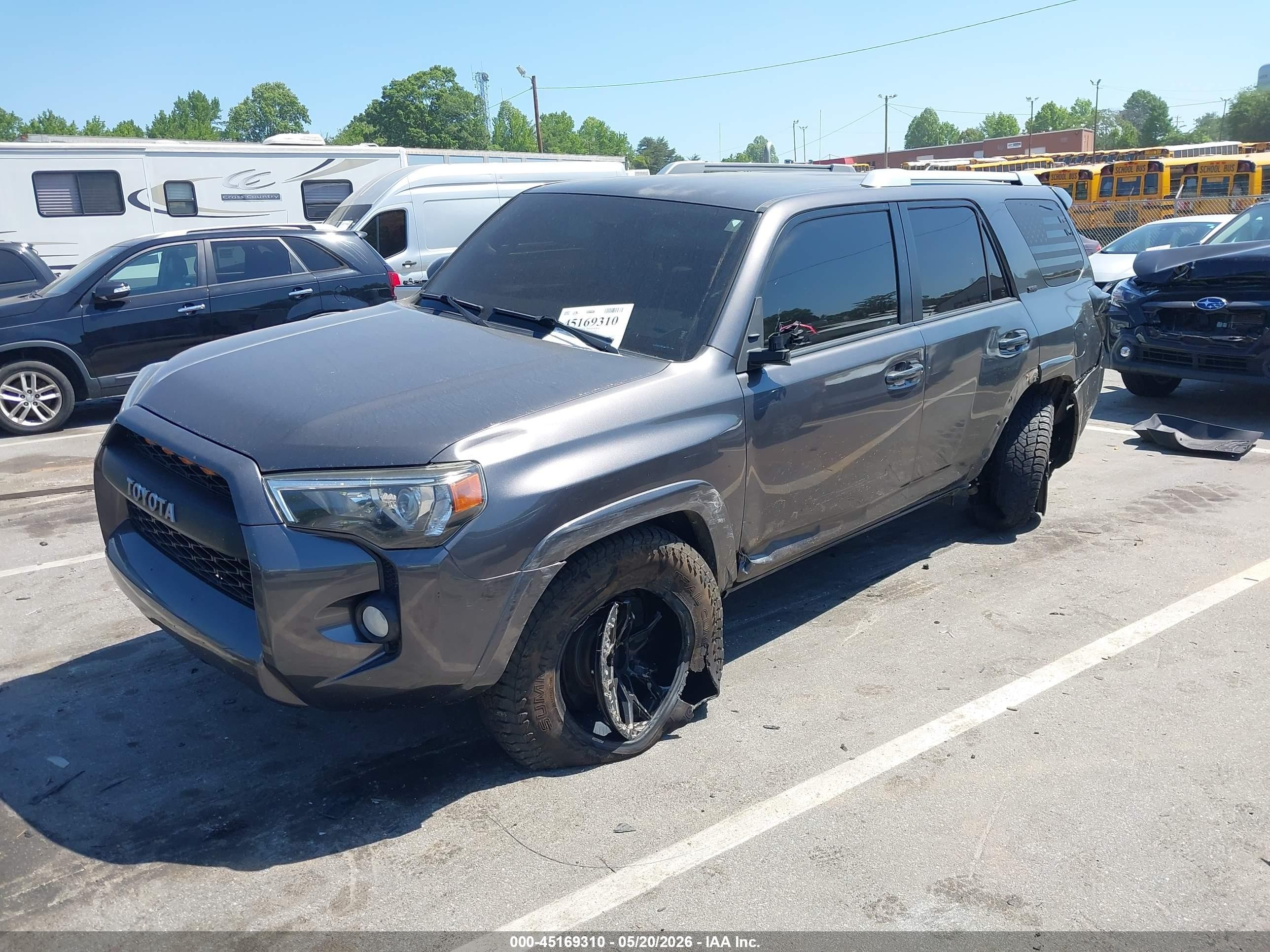 2015 Toyota 4runner Sr5 Gray vin: JTEBU5JR4F5218537