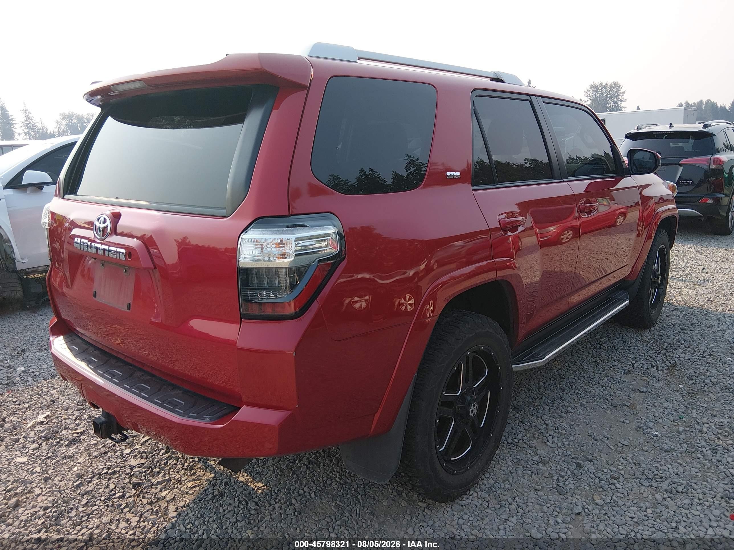 2015 Toyota 4runner Sr5 Красный vin: JTEBU5JR4F5228937