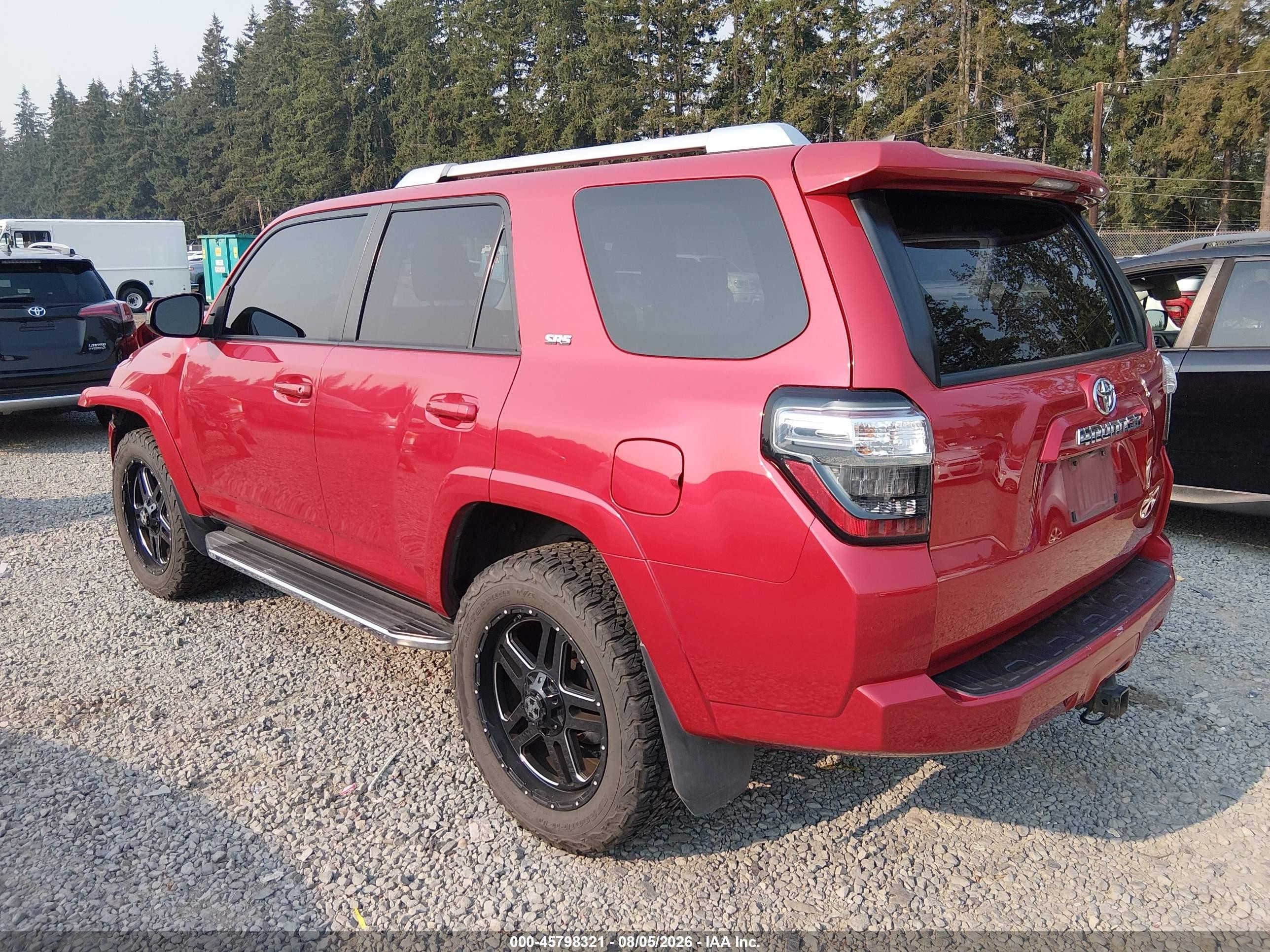 2015 Toyota 4runner Sr5 Красный vin: JTEBU5JR4F5228937
