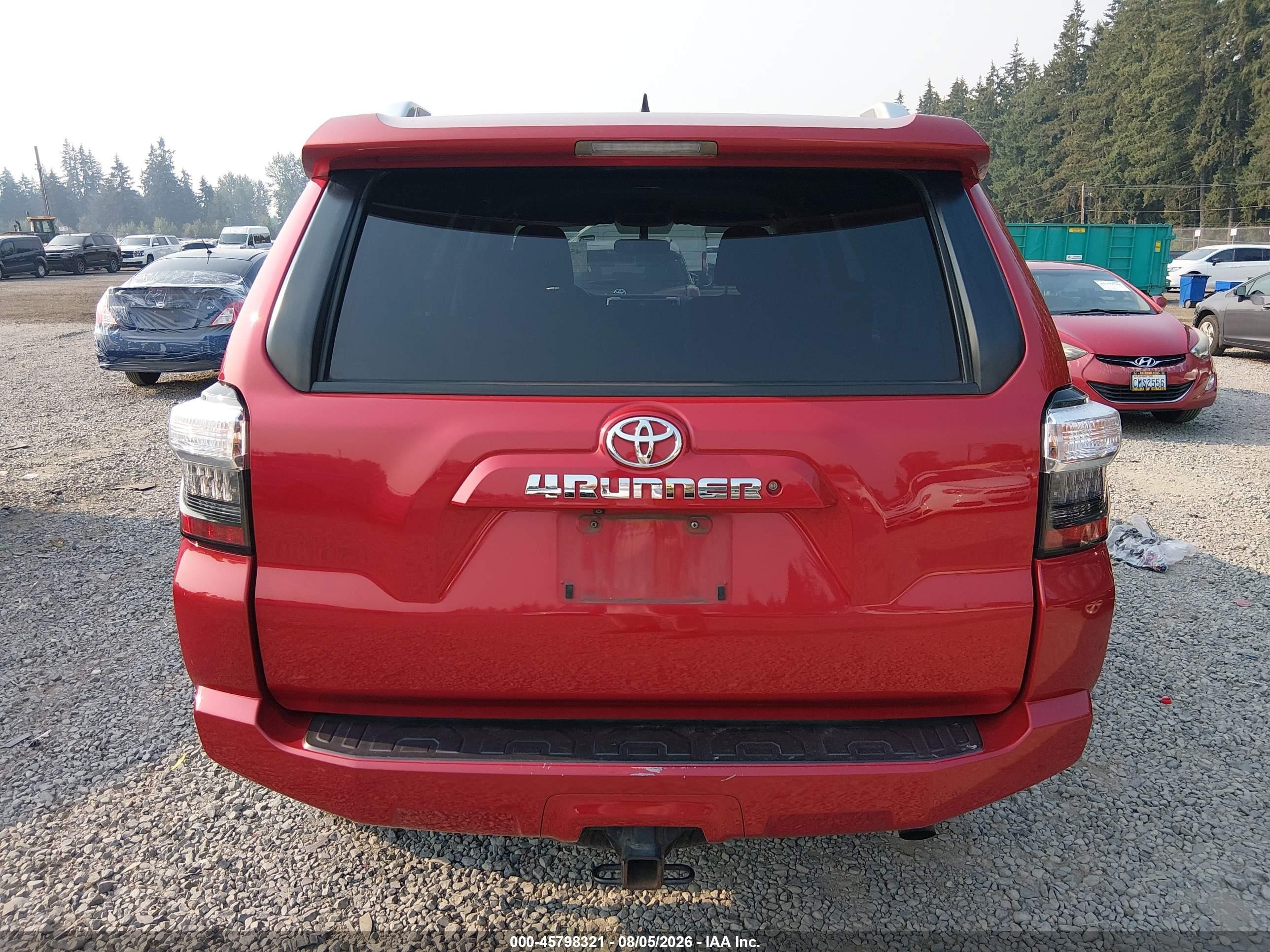 2015 Toyota 4runner Sr5 Красный vin: JTEBU5JR4F5228937