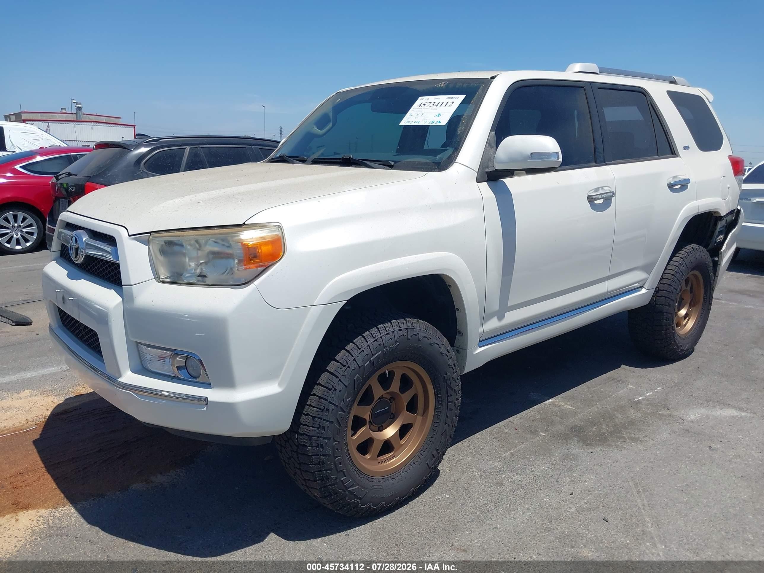 2010 Toyota 4runner Sr5 V6 White vin: JTEBU5JR5A5013236