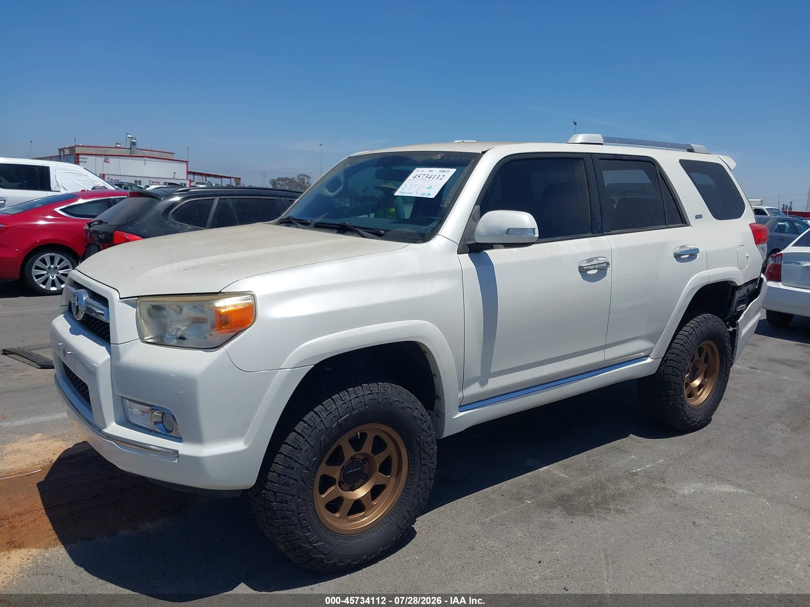 2010 Toyota 4runner Sr5 V6 White vin: JTEBU5JR5A5013236