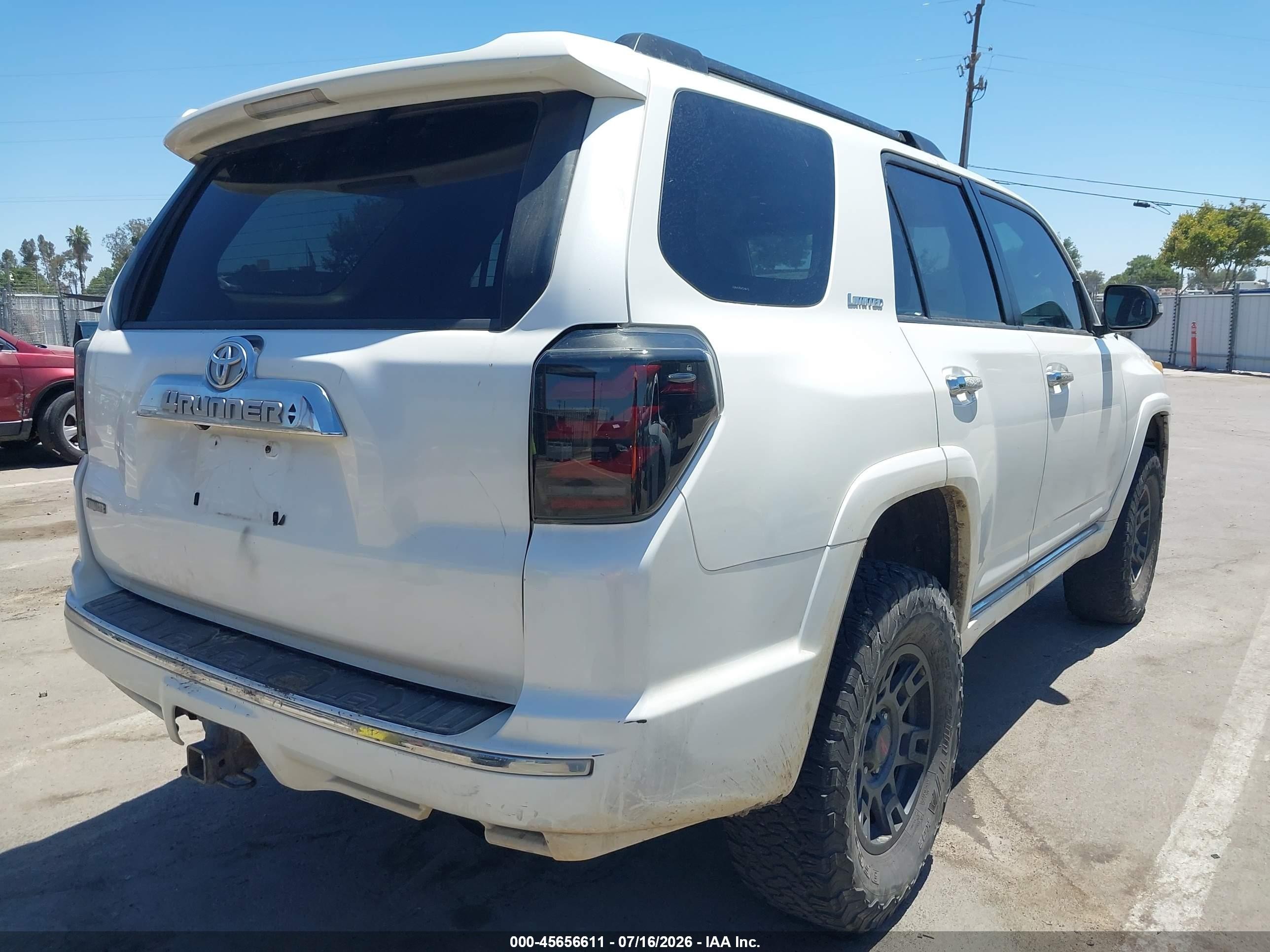 2010 Toyota 4runner Limited V6 White vin: JTEBU5JR5A5026973