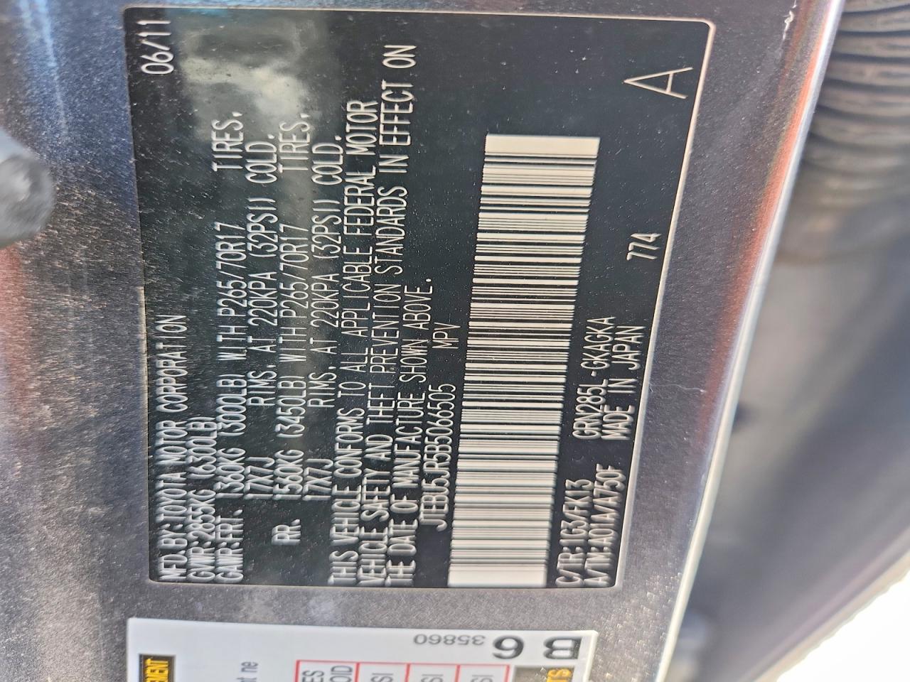 2011 Toyota 4runner Sr5 Black vin: JTEBU5JR5B5066505