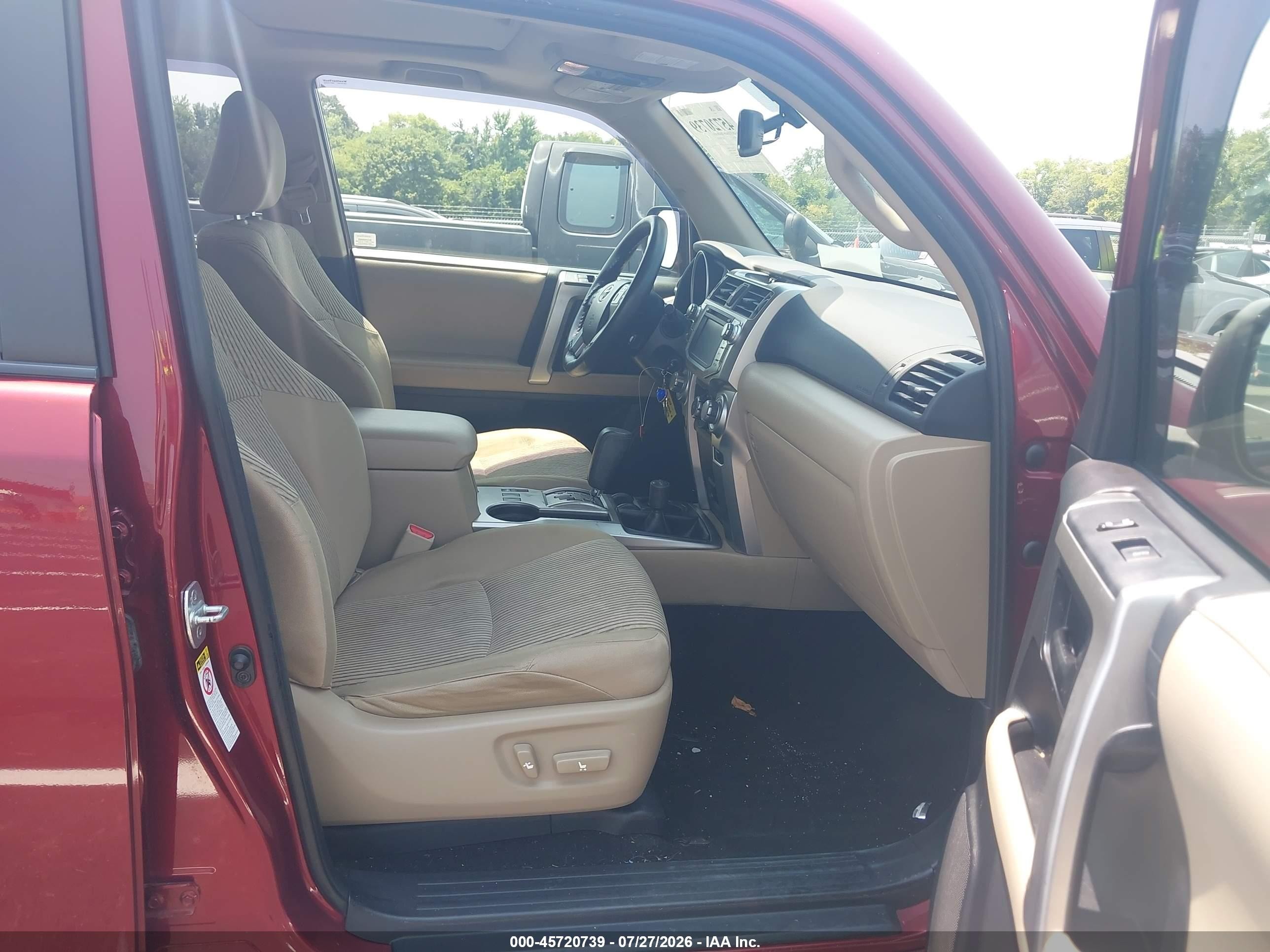 2012 Toyota 4runner Sr5 Maroon vin: JTEBU5JR5C5079983